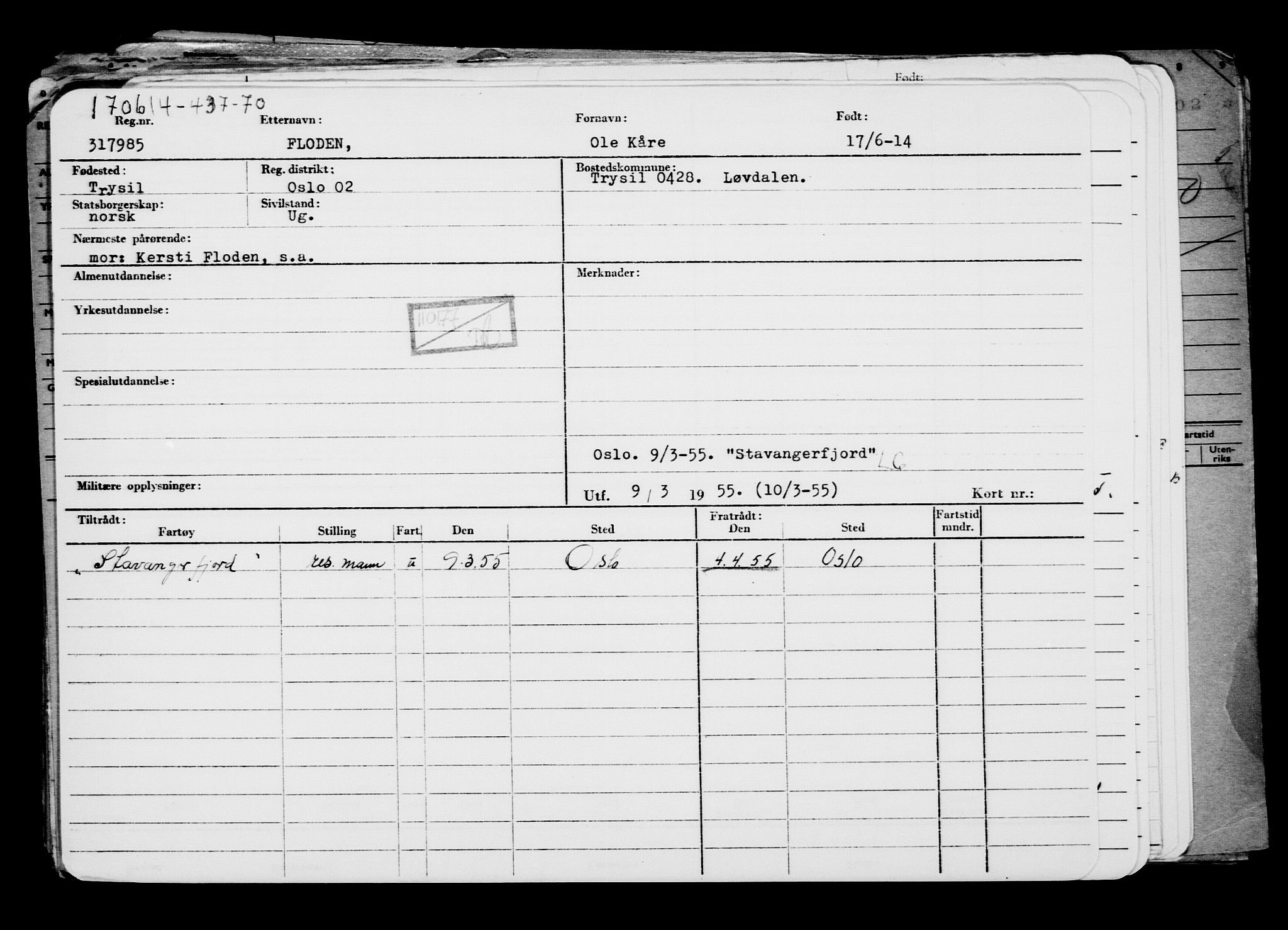 Direktoratet for sjømenn, AV/RA-S-3545/G/Gb/L0121: Hovedkort, 1914, p. 706