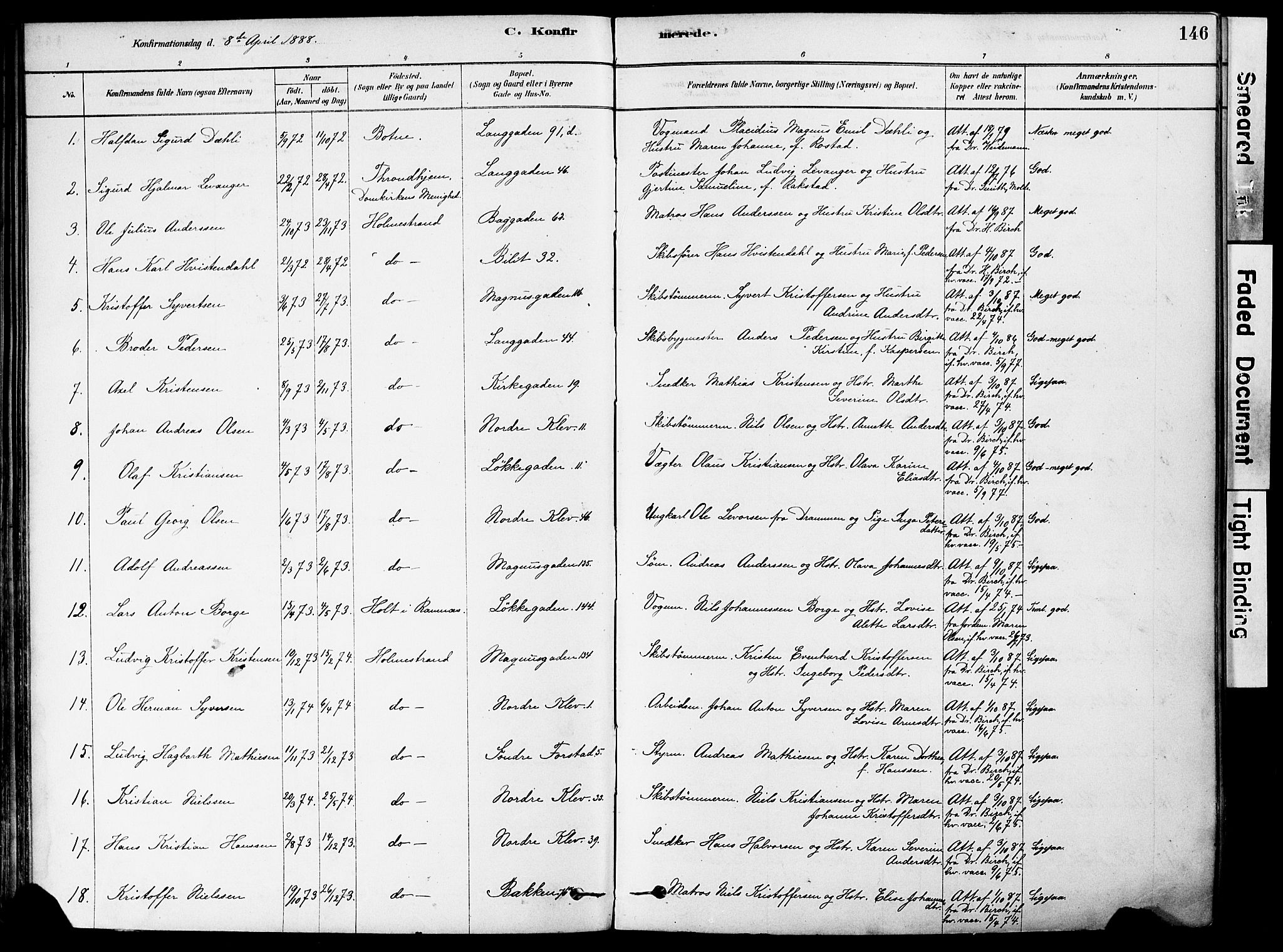 Holmestrand kirkebøker, AV/SAKO-A-346/F/Fa/L0004: Parish register (official) no. 4, 1880-1901, p. 146