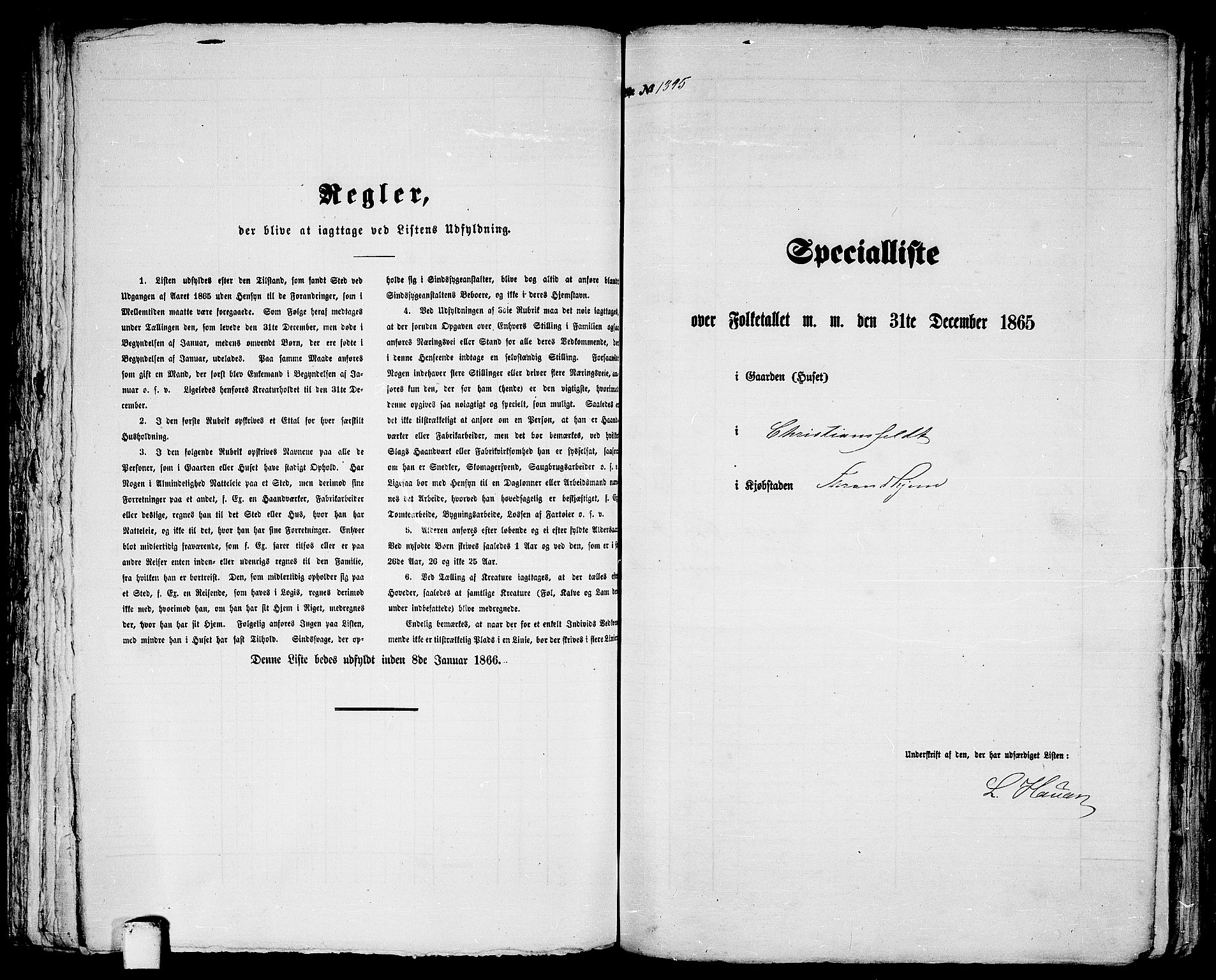 RA, 1865 census for Trondheim, 1865, p. 2889