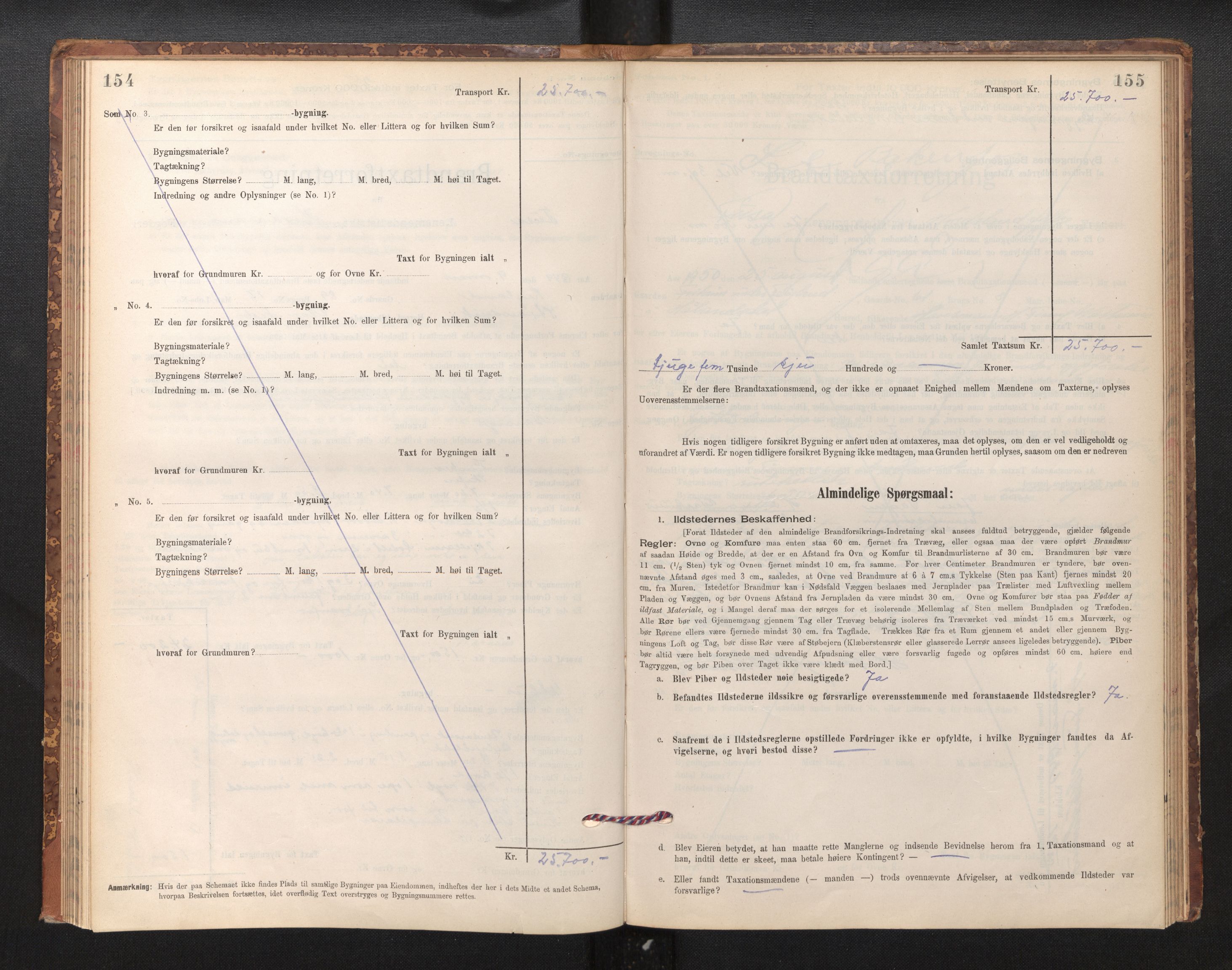 Lensmannen i Fusa, SAB/A-32401/1/0012/L0003: Branntakstprotokoll, skjematakst, 1895-1950, p. 154-155