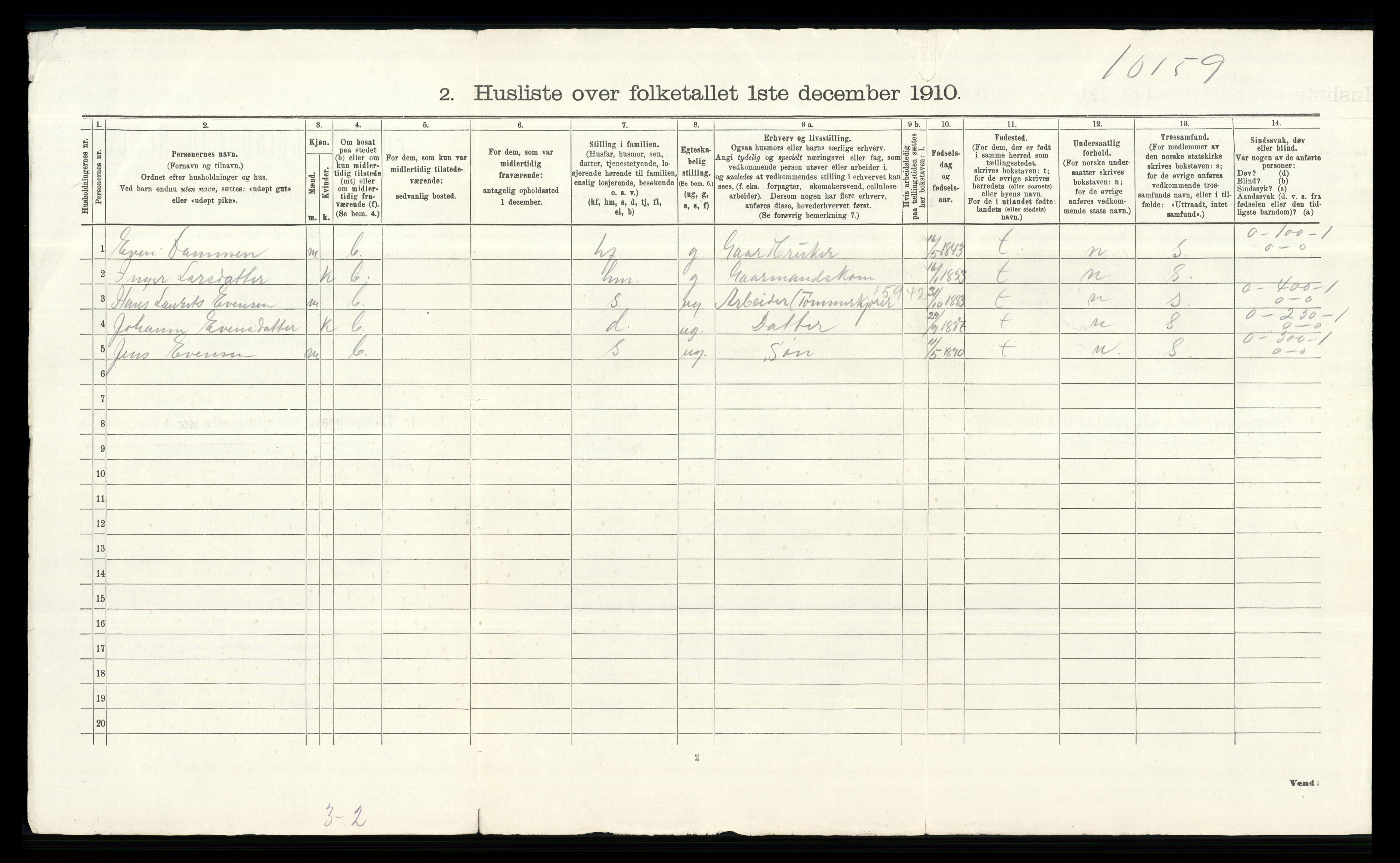 RA, 1910 census for Norderhov, 1910, p. 1471