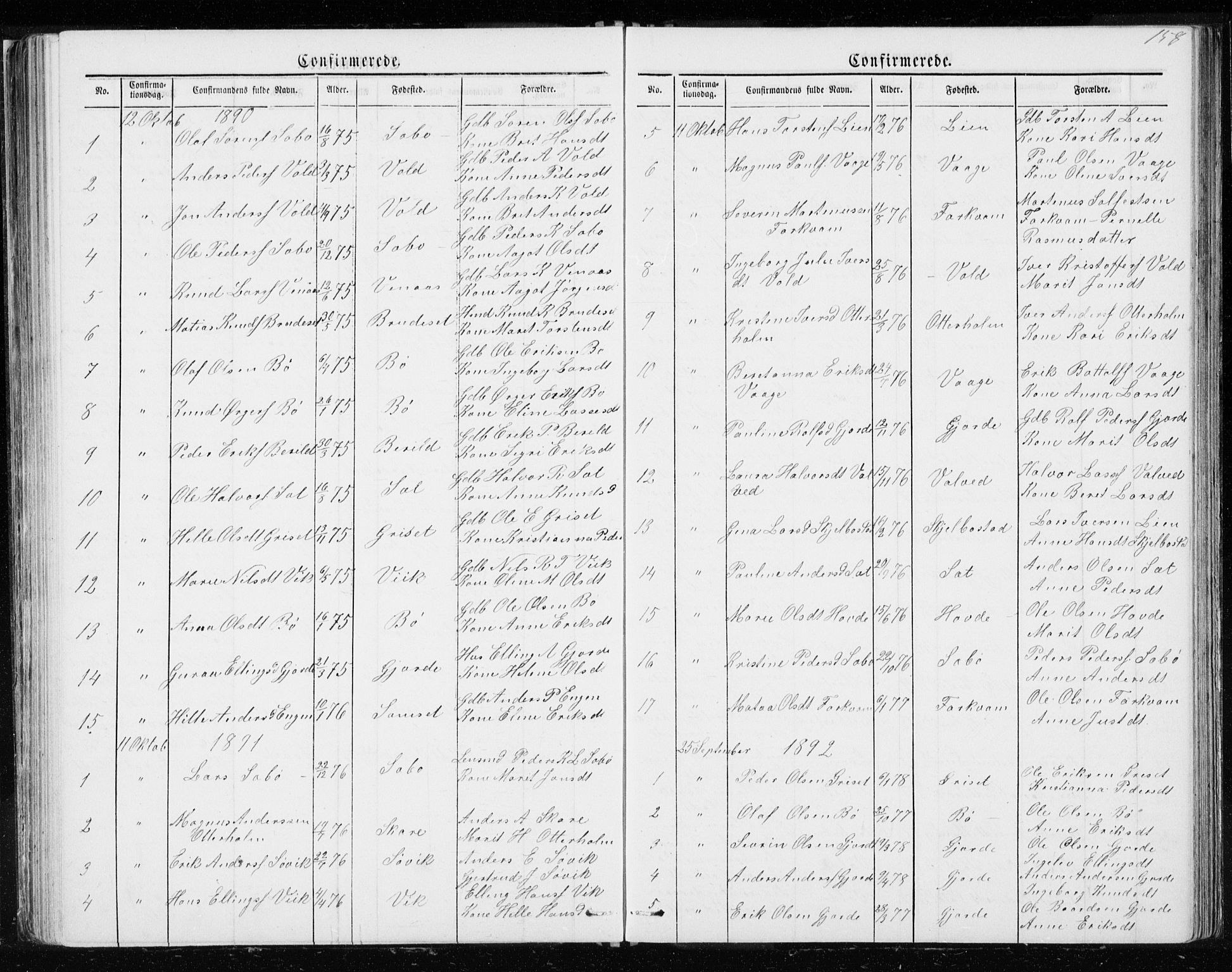 Ministerialprotokoller, klokkerbøker og fødselsregistre - Møre og Romsdal, SAT/A-1454/543/L0564: Parish register (copy) no. 543C02, 1867-1915, p. 158