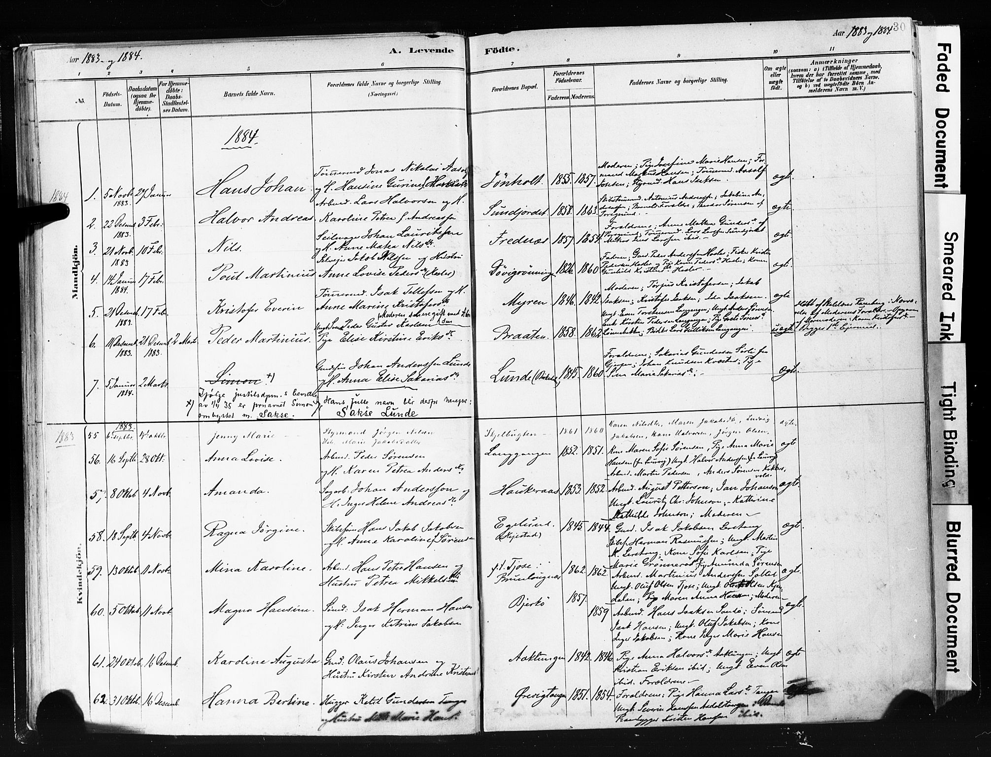 Eidanger kirkebøker, SAKO/A-261/F/Fa/L0012: Parish register (official) no. 12, 1879-1900, p. 30