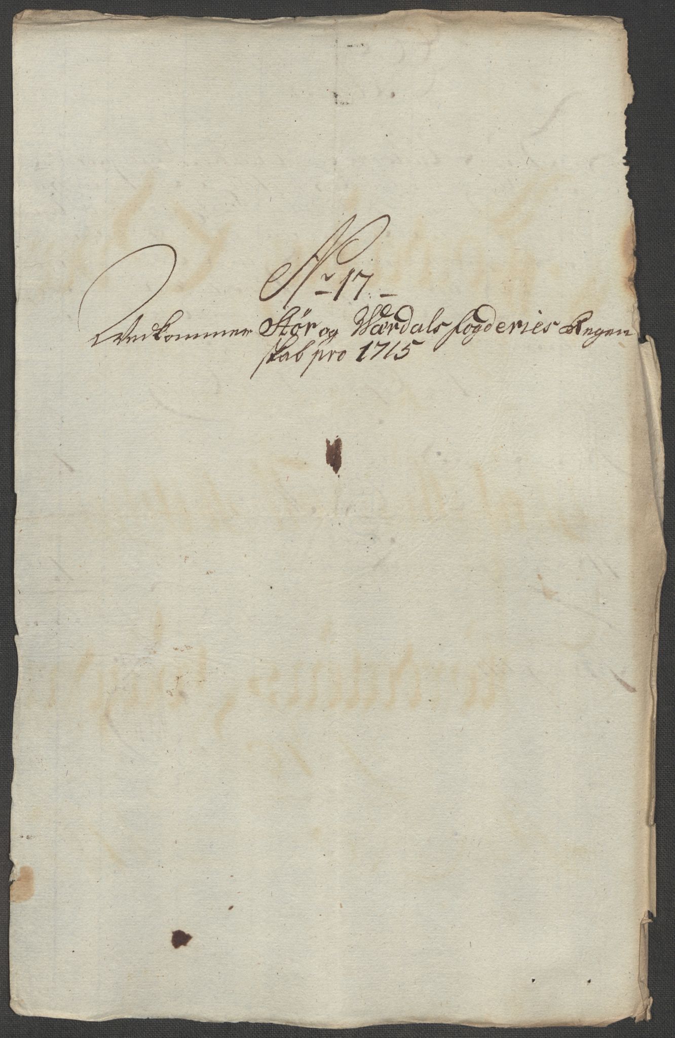 Rentekammeret inntil 1814, Reviderte regnskaper, Fogderegnskap, RA/EA-4092/R62/L4205: Fogderegnskap Stjørdal og Verdal, 1715, p. 181