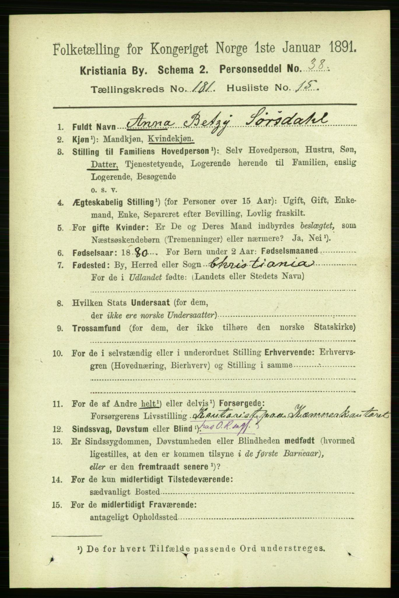 RA, 1891 census for 0301 Kristiania, 1891, p. 108687
