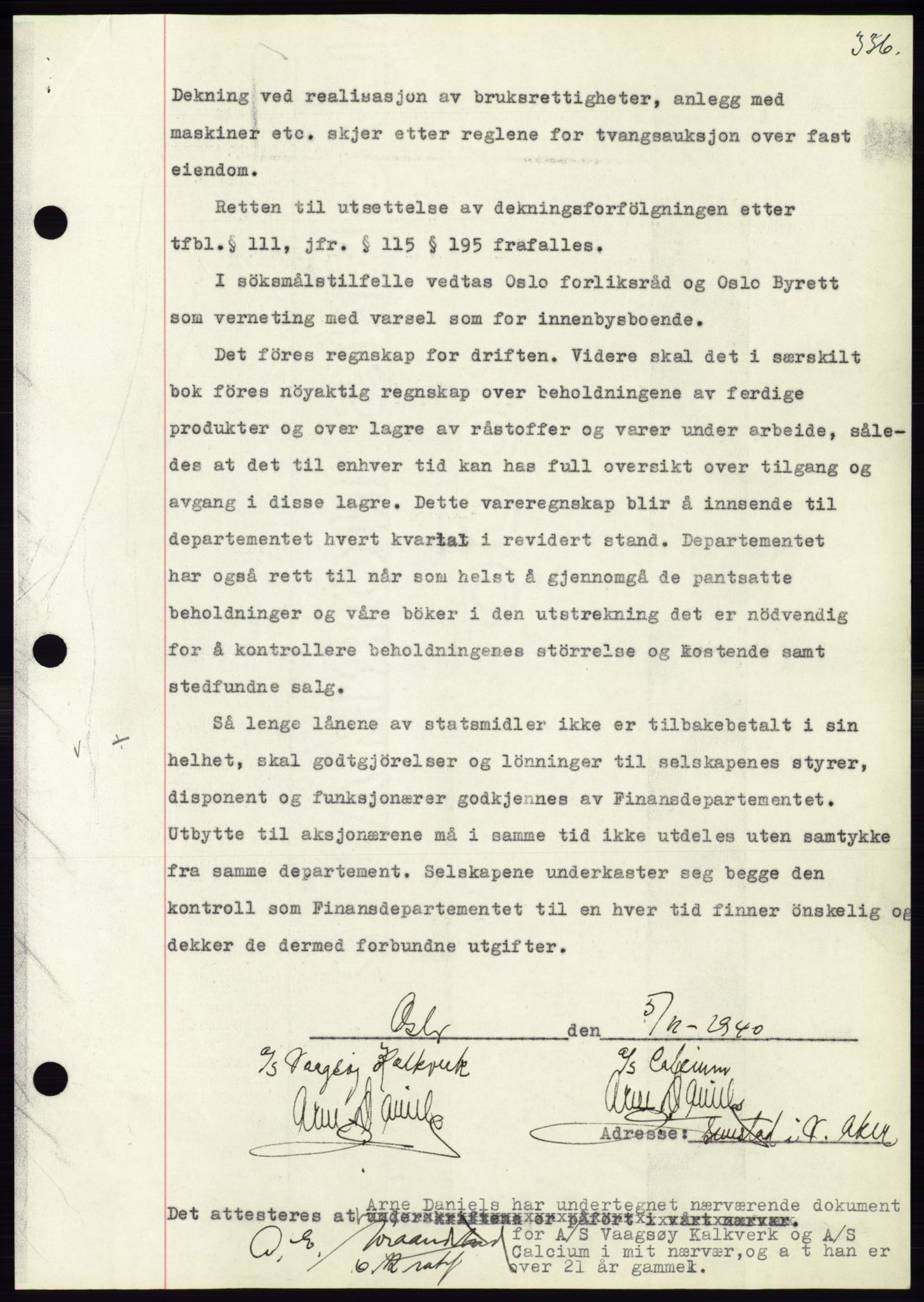 Søre Sunnmøre sorenskriveri, AV/SAT-A-4122/1/2/2C/L0070: Mortgage book no. 64, 1940-1941, Diary no: : 944/1940