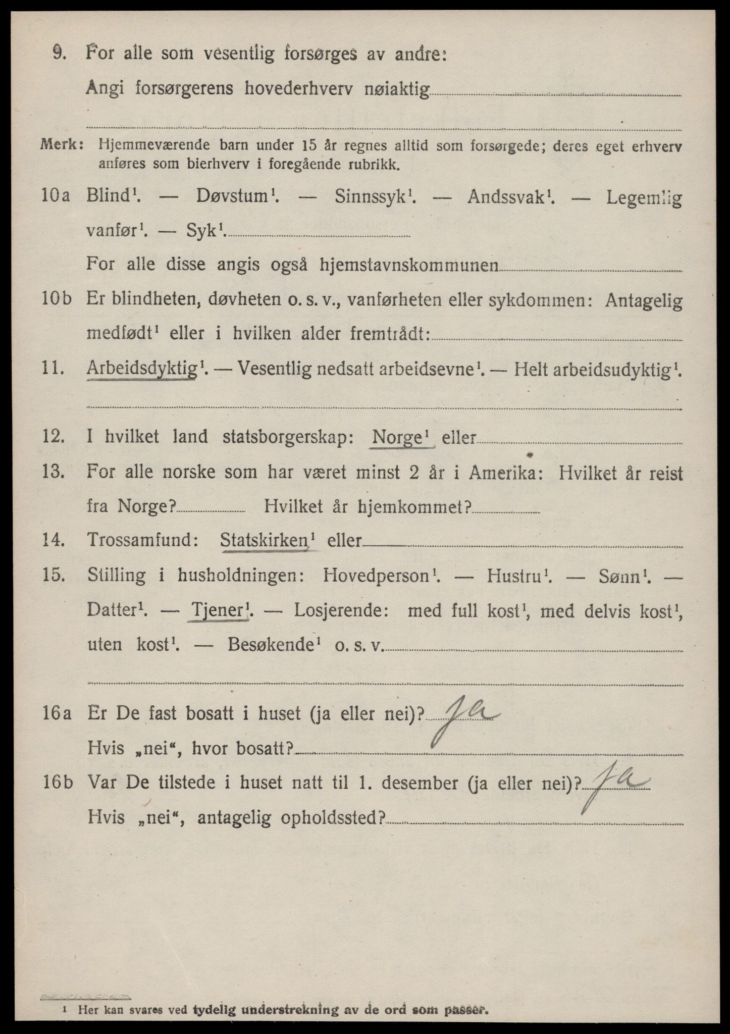 SAT, 1920 census for Borgund, 1920, p. 6021