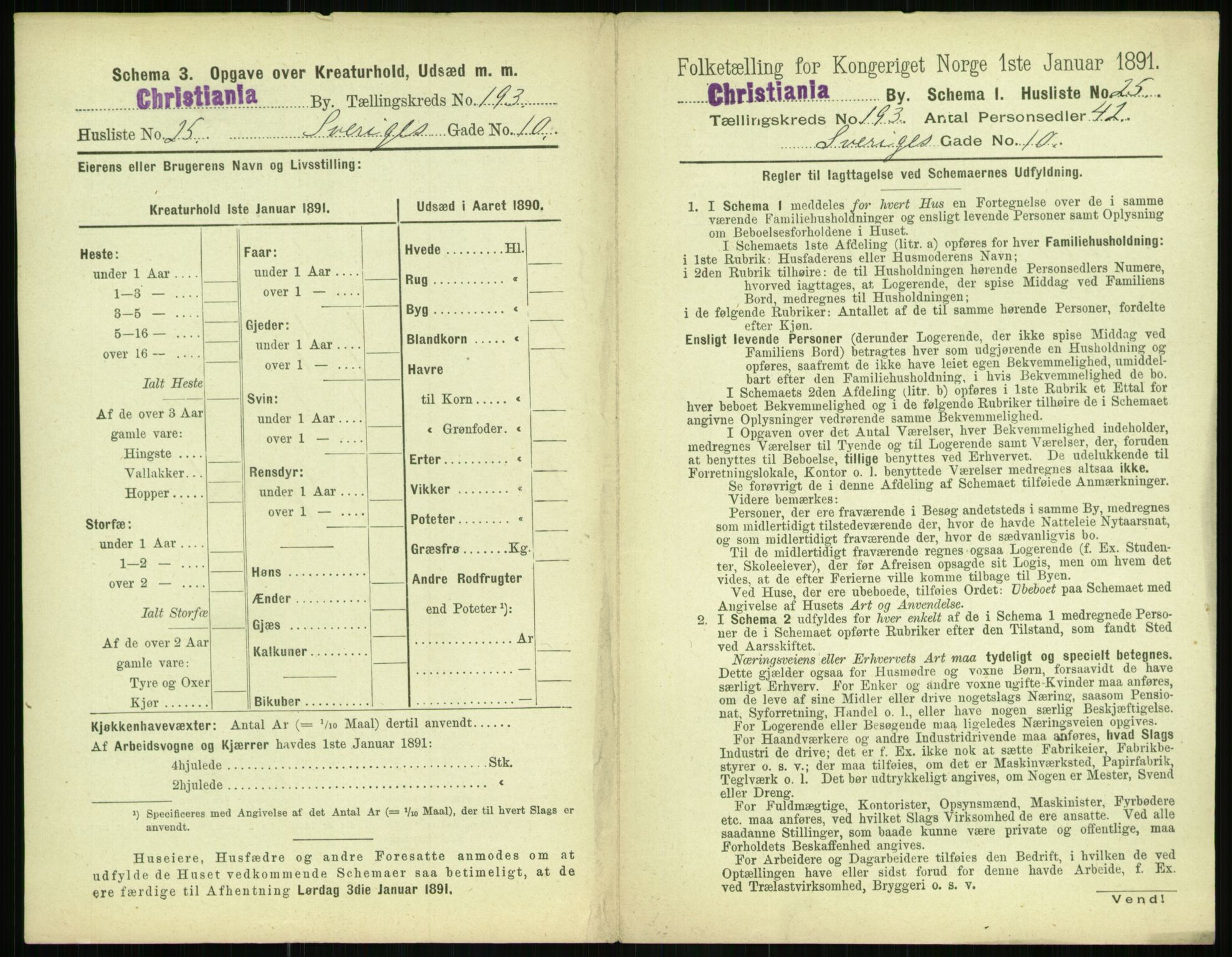 RA, 1891 census for 0301 Kristiania, 1891, p. 116112