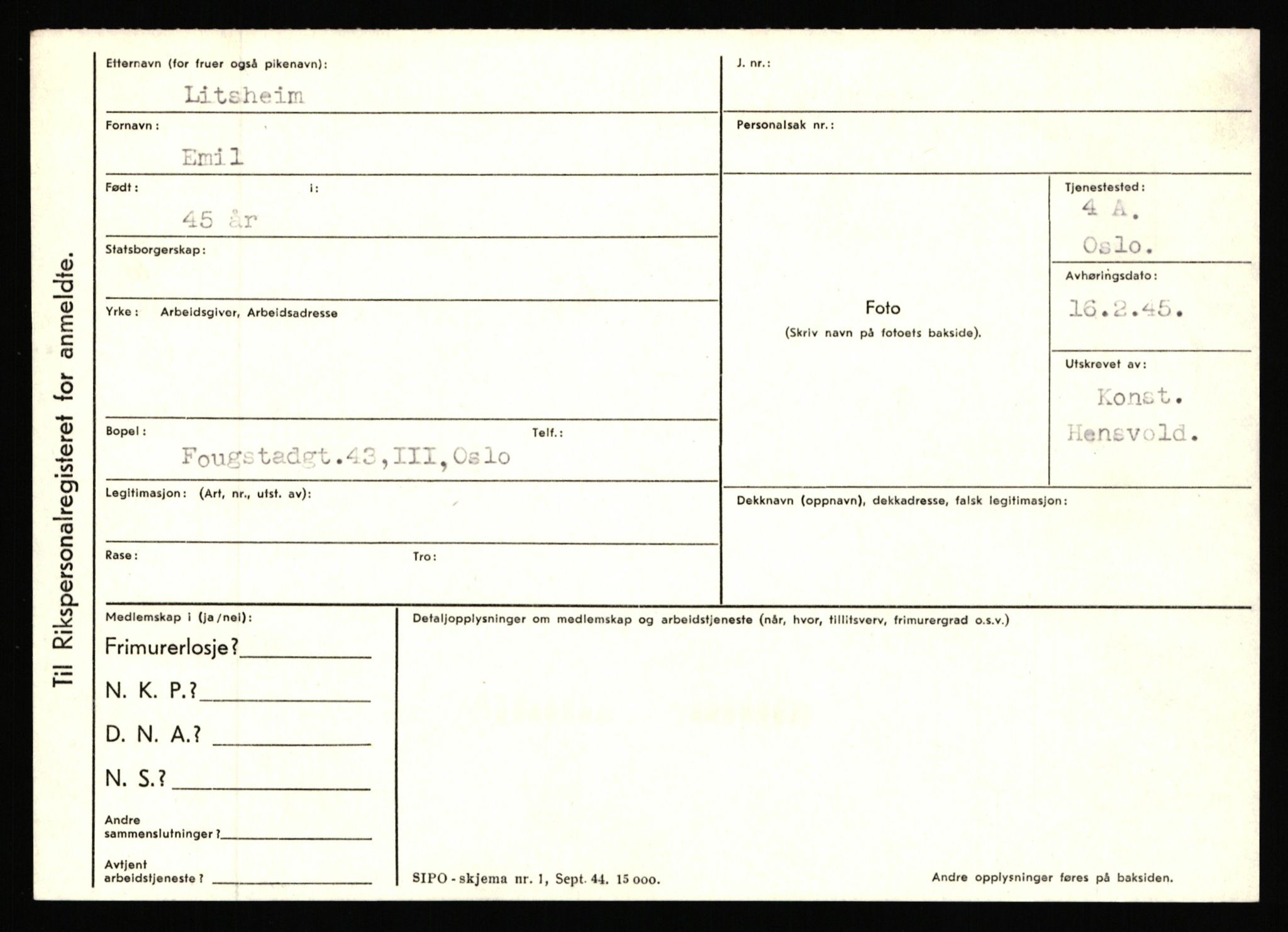 Statspolitiet - Hovedkontoret / Osloavdelingen, AV/RA-S-1329/C/Ca/L0010: Lind - Moksnes, 1943-1945, p. 456