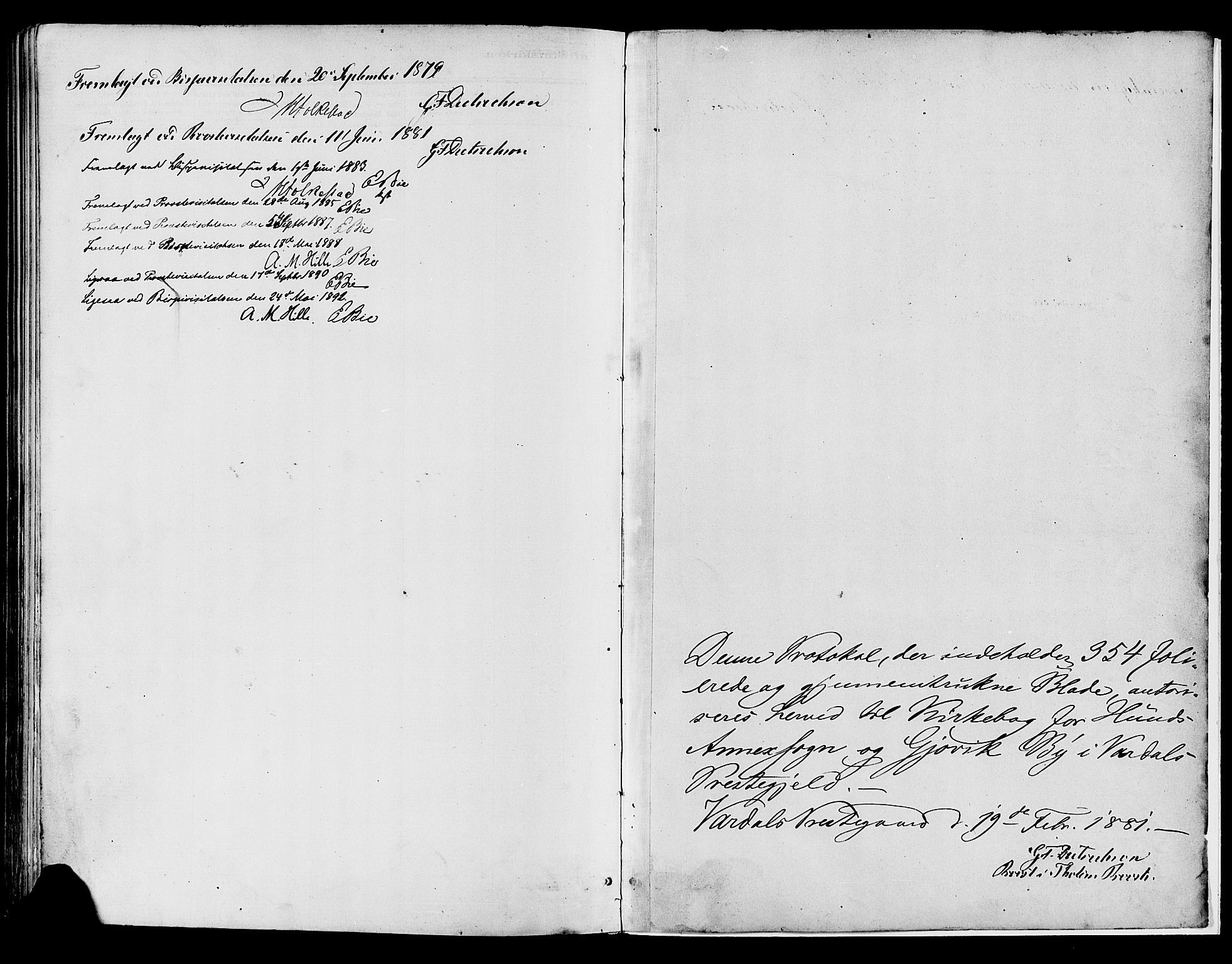 Vardal prestekontor, SAH/PREST-100/H/Ha/Haa/L0008: Parish register (official) no. 8, 1878-1890