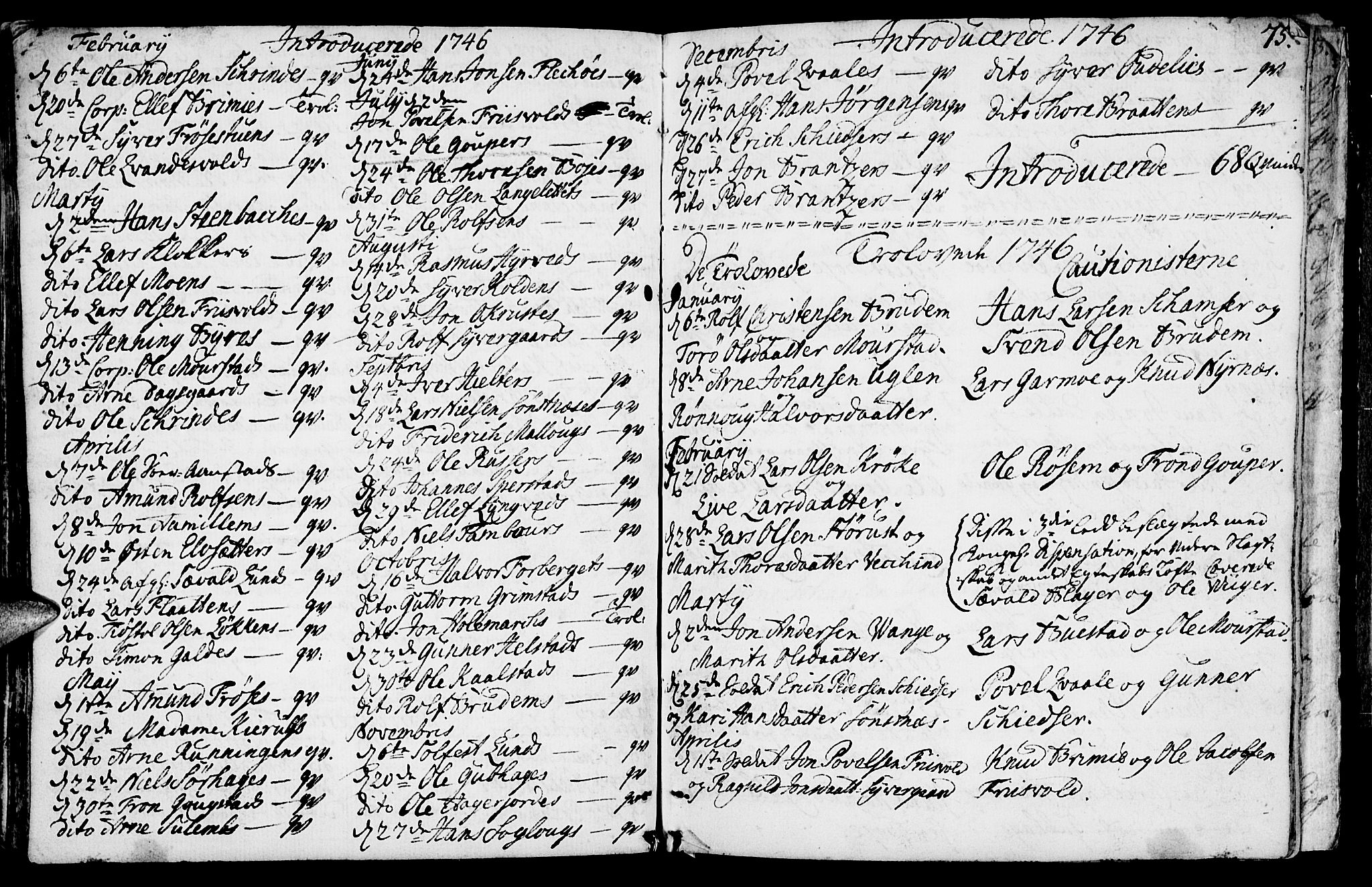 Lom prestekontor, AV/SAH-PREST-070/K/L0001: Parish register (official) no. 1, 1733-1748, p. 75