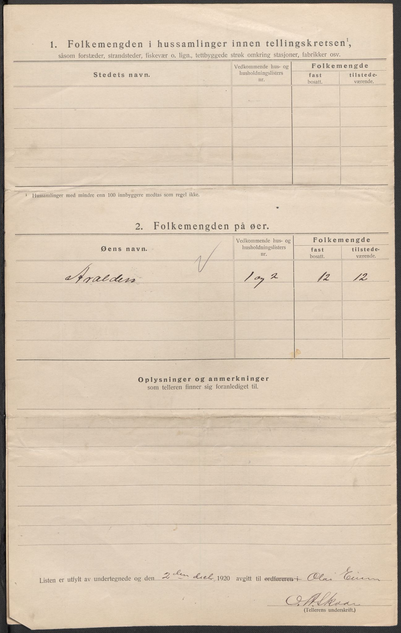 SAB, 1920 census for Askvoll, 1920, p. 37