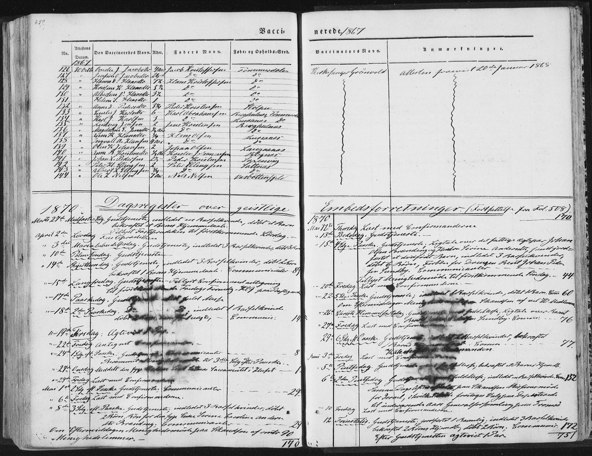 Ministerialprotokoller, klokkerbøker og fødselsregistre - Nordland, SAT/A-1459/847/L0667: Parish register (official) no. 847A07, 1842-1871, p. 459