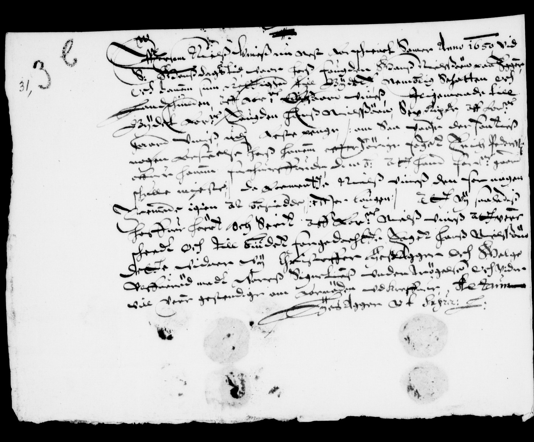 Danske Kanselli, Skapsaker, AV/RA-EA-4061/F/L0007: Skap 8, pakke 150A, litra A-V, 1644-1651, p. 26