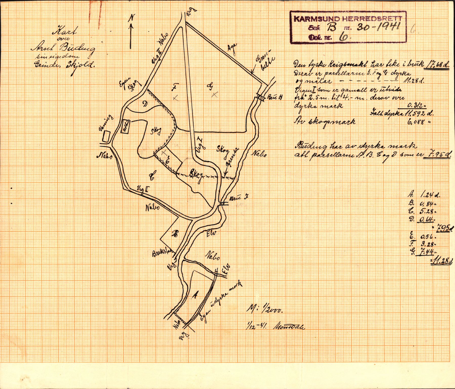 Forsvarsdepartementet, 10. kontor / Oppgjørskontoret, AV/RA-RAFA-1225/D/Dd/L0351: Rogaland, 1941-1958, p. 45