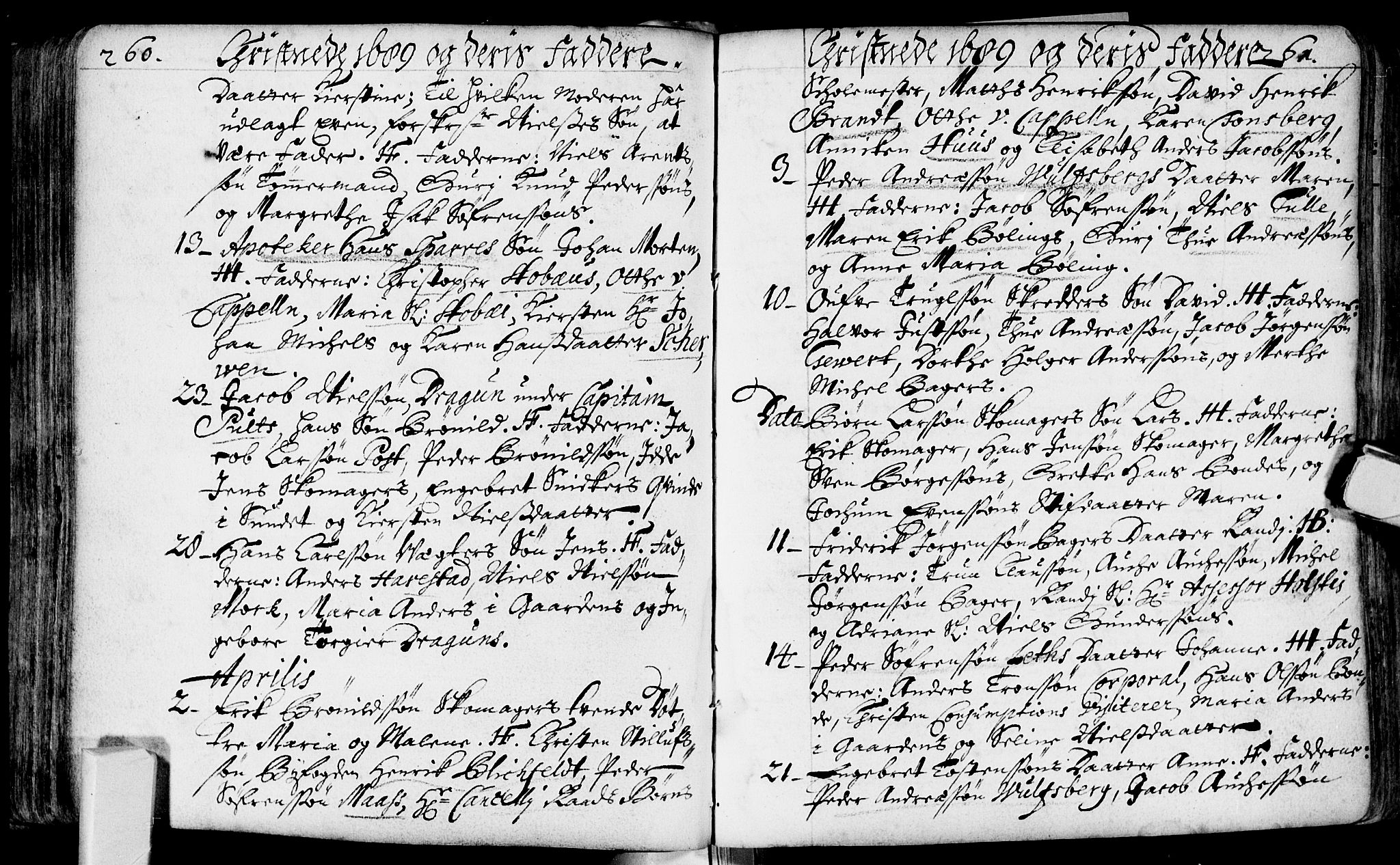 Bragernes kirkebøker, AV/SAKO-A-6/F/Fa/L0002: Parish register (official) no. I 2, 1680-1705, p. 260-261