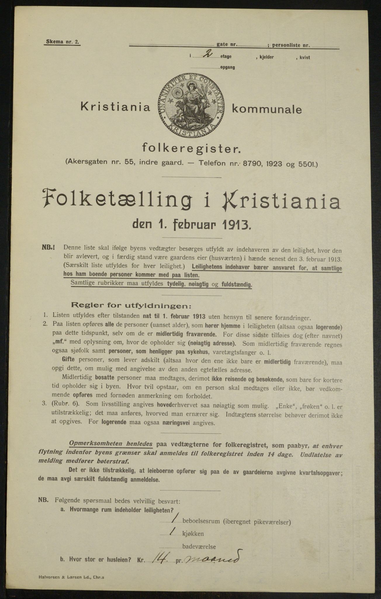 OBA, Municipal Census 1913 for Kristiania, 1913, p. 96201