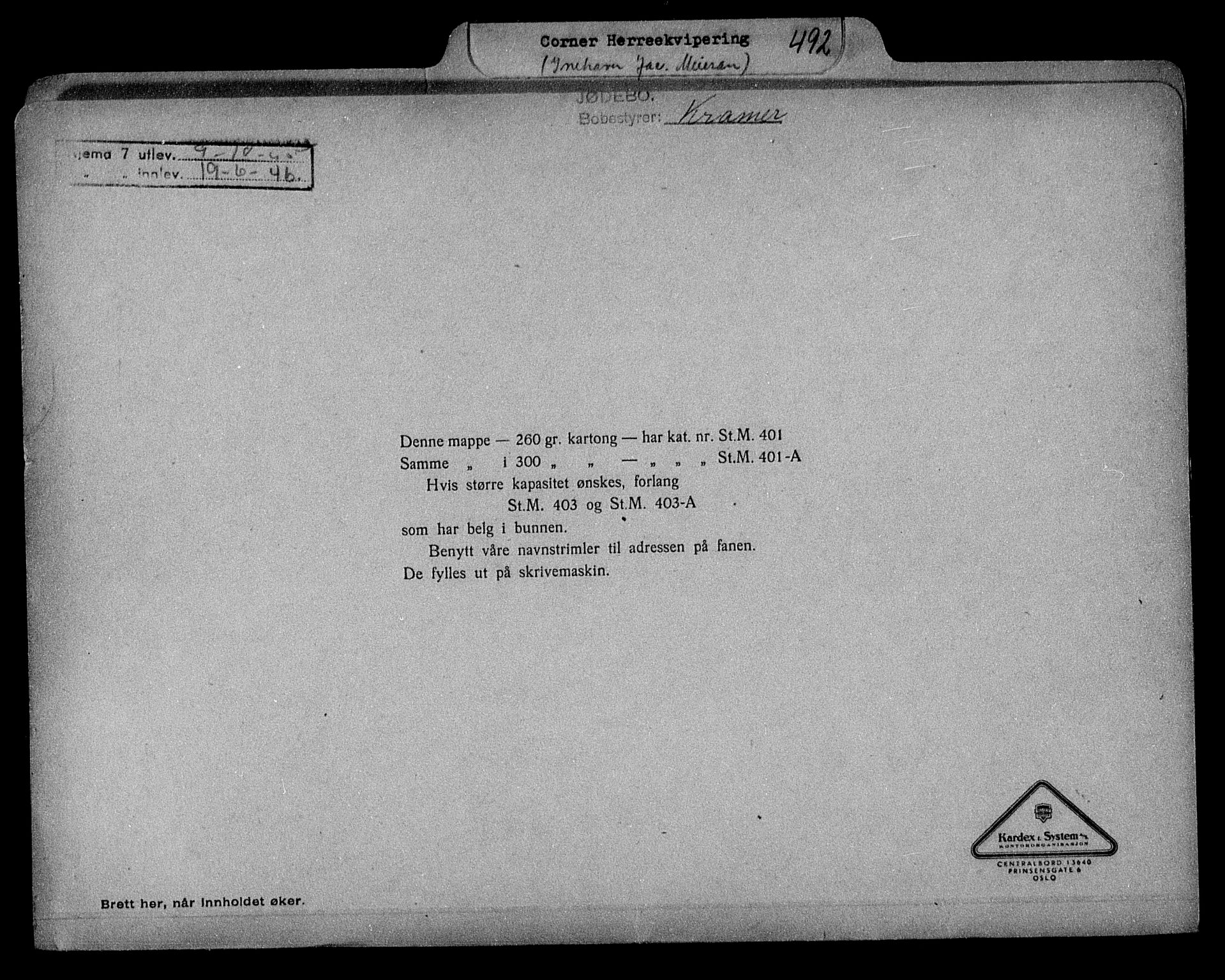 Justisdepartementet, Tilbakeføringskontoret for inndratte formuer, AV/RA-S-1564/H/Hc/Hcc/L0929: --, 1945-1947, p. 211