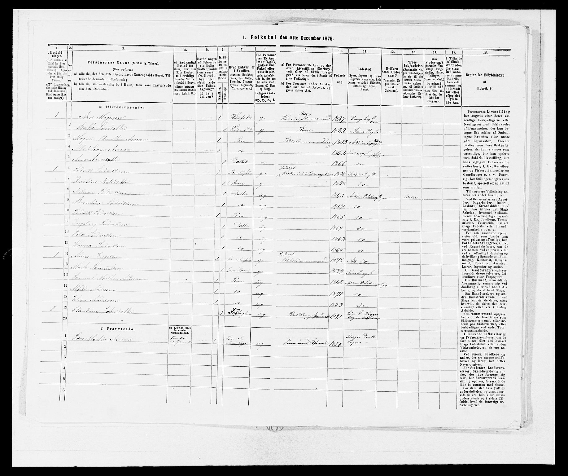 SAB, 1875 census for 1247P Askøy, 1875, p. 1061