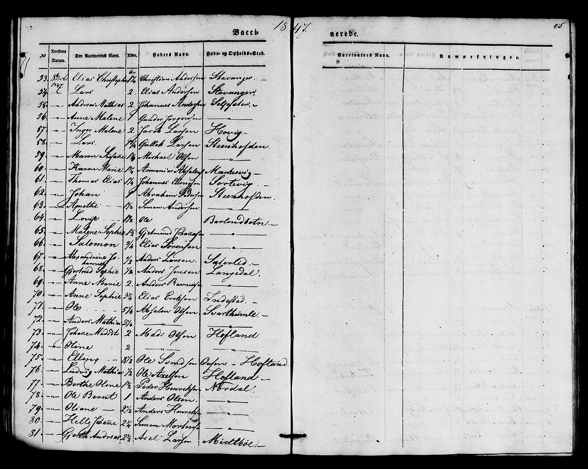 Kinn sokneprestembete, AV/SAB-A-80801/H/Haa/Haaa/L0016: Parish register (official) no. A 16, 1841-1858, p. 25