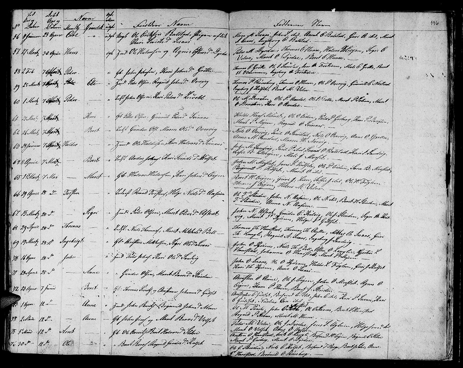 Ministerialprotokoller, klokkerbøker og fødselsregistre - Sør-Trøndelag, AV/SAT-A-1456/695/L1154: Parish register (copy) no. 695C05, 1842-1858, p. 196