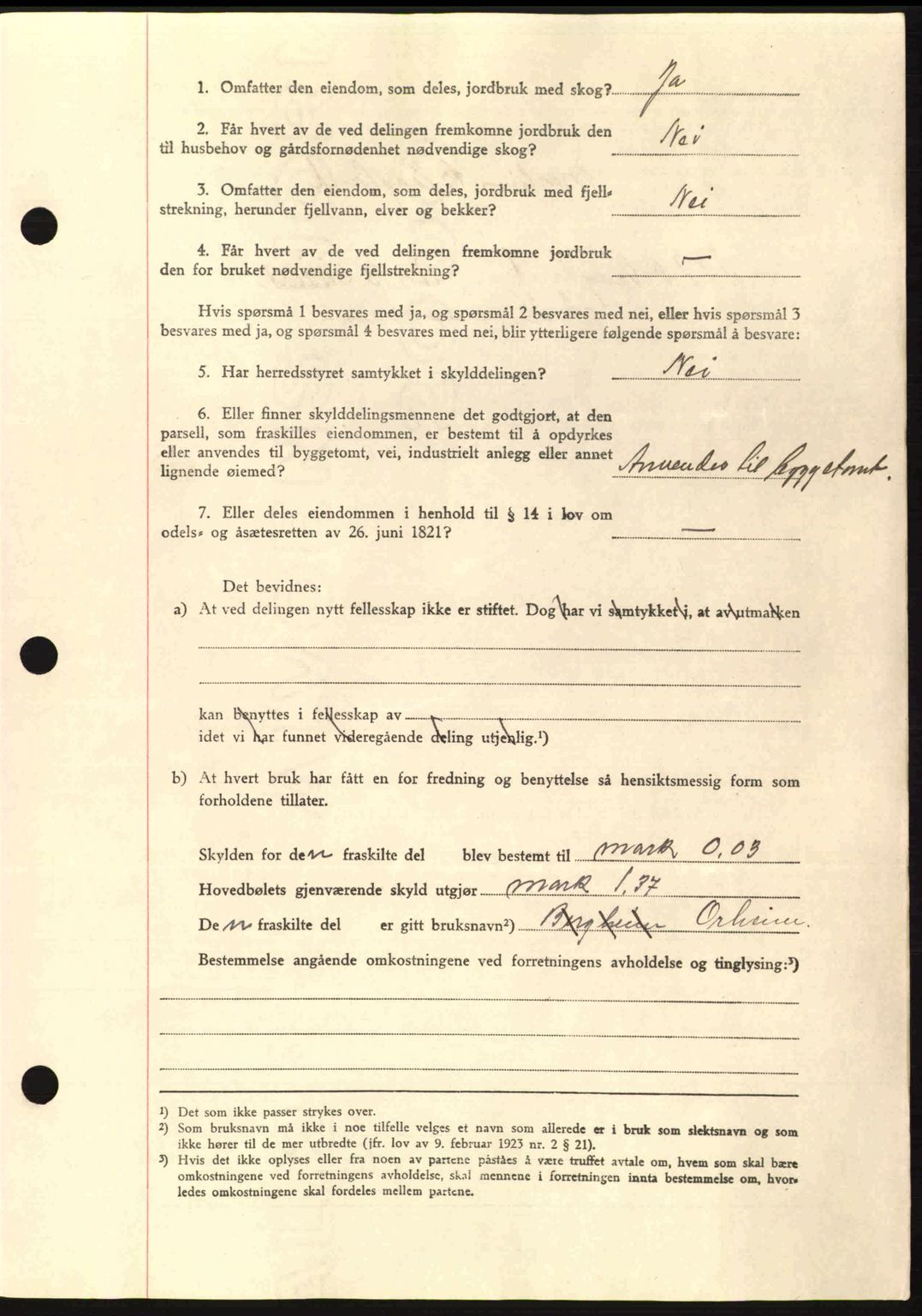 Nordmøre sorenskriveri, AV/SAT-A-4132/1/2/2Ca: Mortgage book no. A91, 1941-1942, Diary no: : 1910/1941