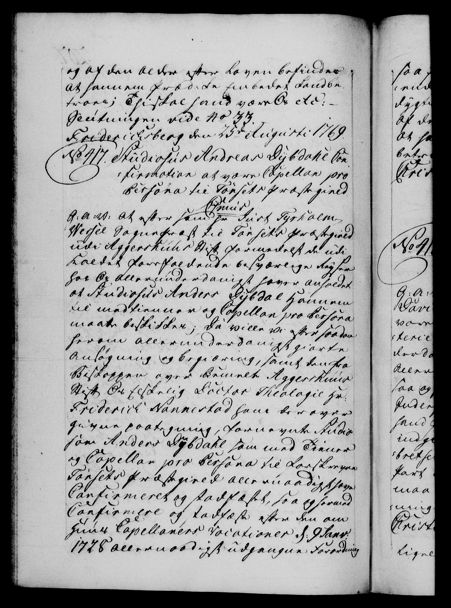 Danske Kanselli 1572-1799, RA/EA-3023/F/Fc/Fca/Fcaa/L0044: Norske registre, 1769-1771, p. 207b