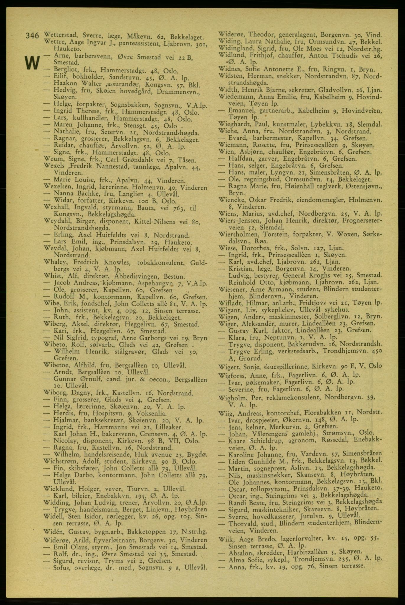 Aker adressebok/adressekalender, PUBL/001/A/006: Aker adressebok, 1937-1938, p. 346