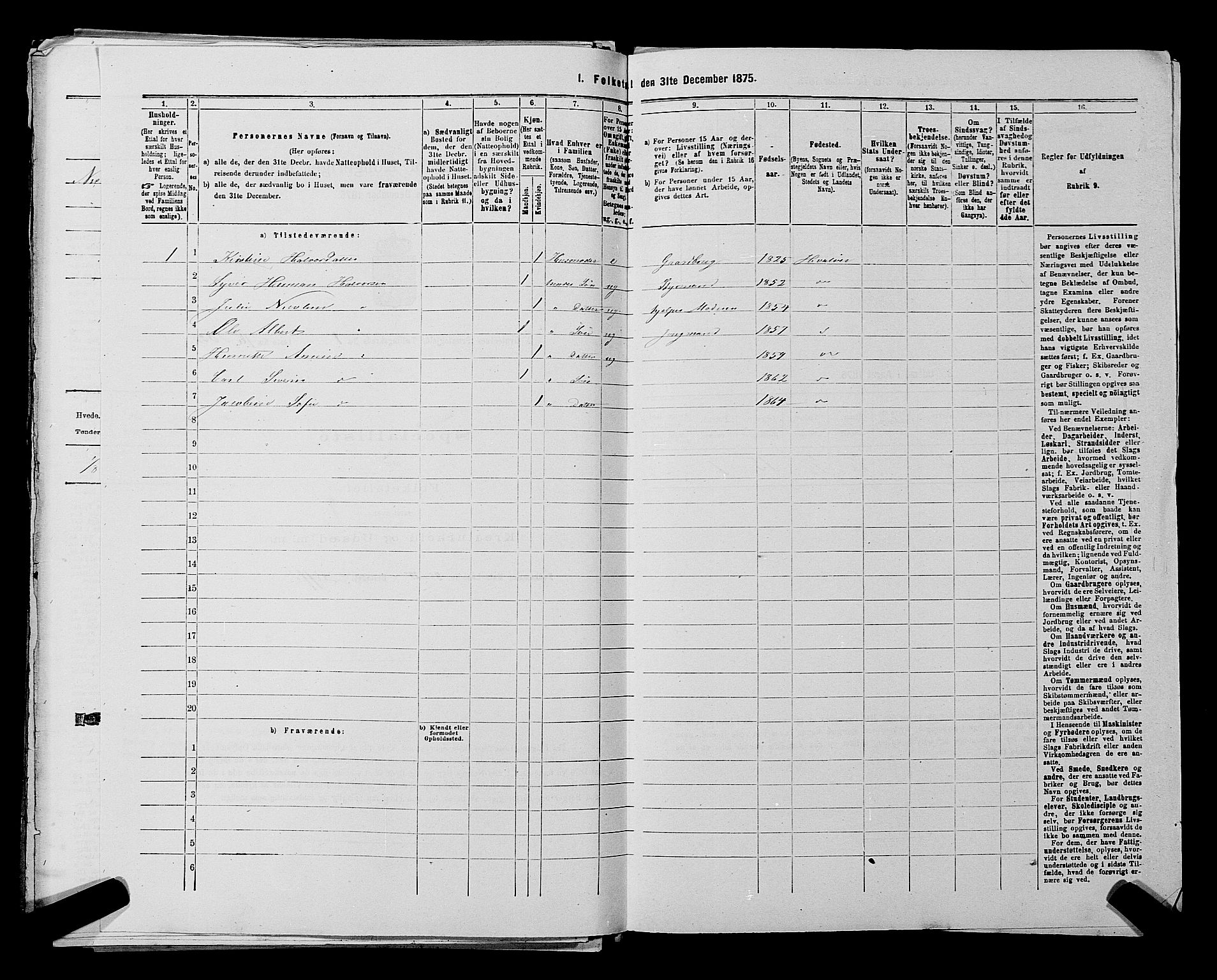 RA, 1875 census for 0111P Hvaler, 1875, p. 244