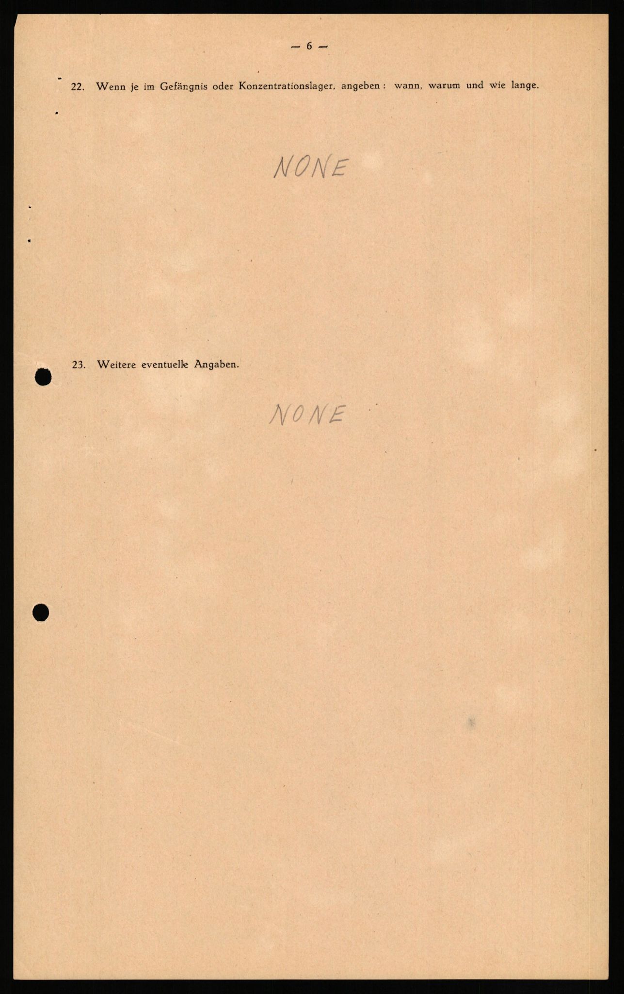 Forsvaret, Forsvarets overkommando II, AV/RA-RAFA-3915/D/Db/L0018: CI Questionaires. Tyske okkupasjonsstyrker i Norge. Tyskere., 1945-1946, p. 39