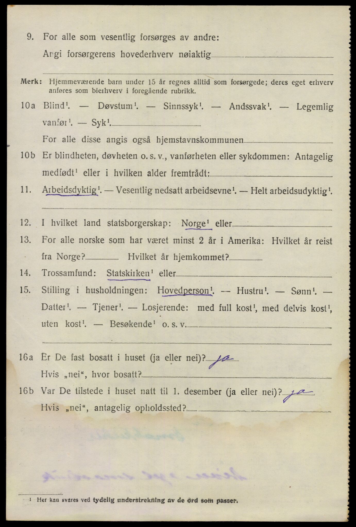 SAO, 1920 census for Nes, 1920, p. 7089