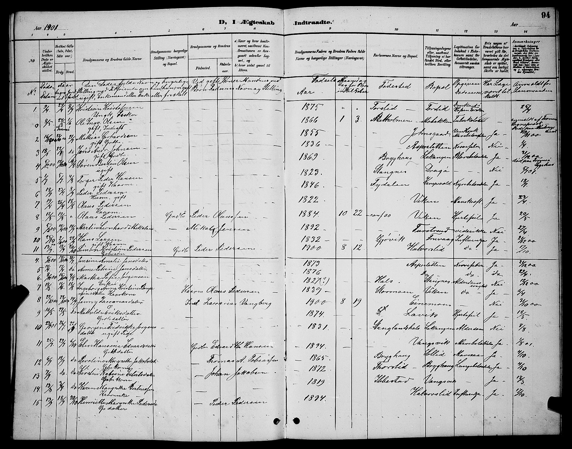 Tranøy sokneprestkontor, SATØ/S-1313/I/Ia/Iab/L0004klokker: Parish register (copy) no. 4, 1888-1901, p. 94