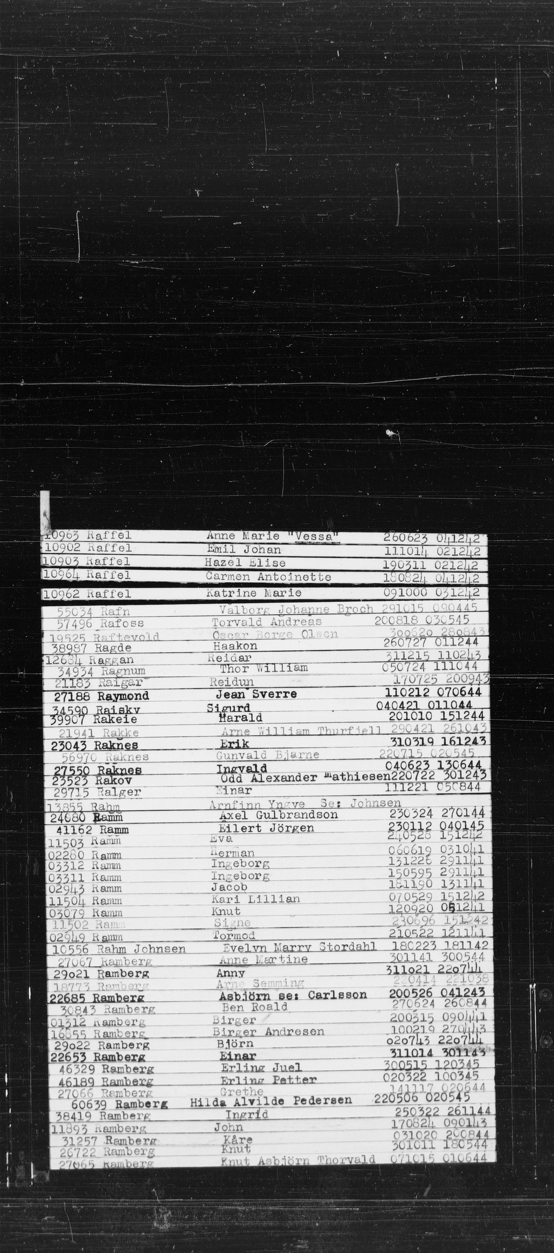 Den Kgl. Norske Legasjons Flyktningskontor, AV/RA-S-6753/V/Va/L0022: Kjesäterkartoteket.  Alfabetisk register, A-Å., 1940-1945, p. 717