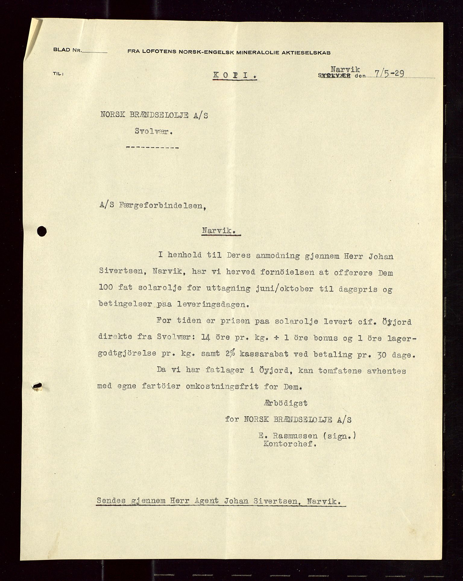 Pa 1521 - A/S Norske Shell, AV/SAST-A-101915/E/Ea/Eaa/L0018: Sjefskorrespondanse, 1929, p. 20