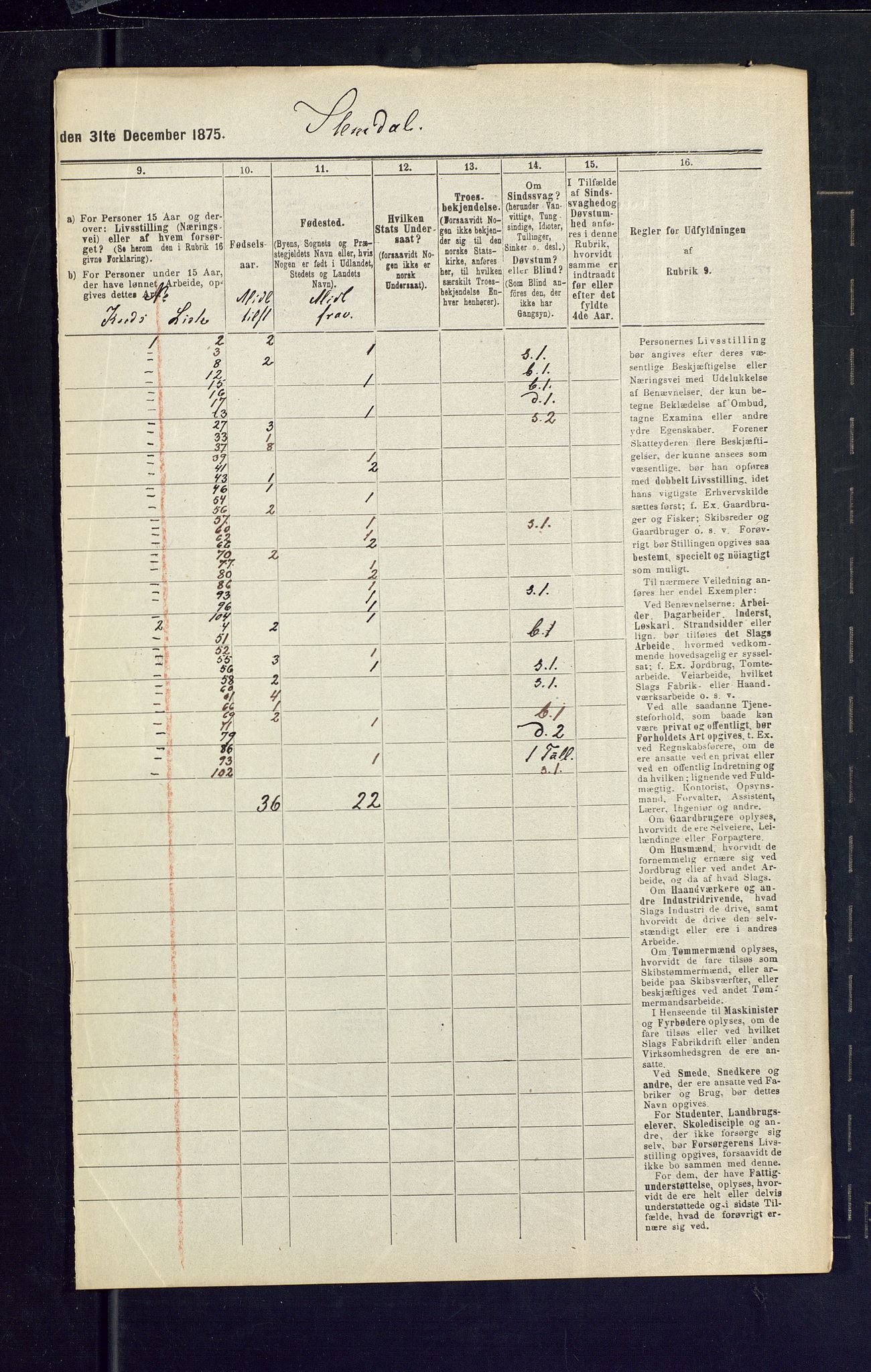 SAKO, 1875 census for 0811P Slemdal, 1875, p. 15