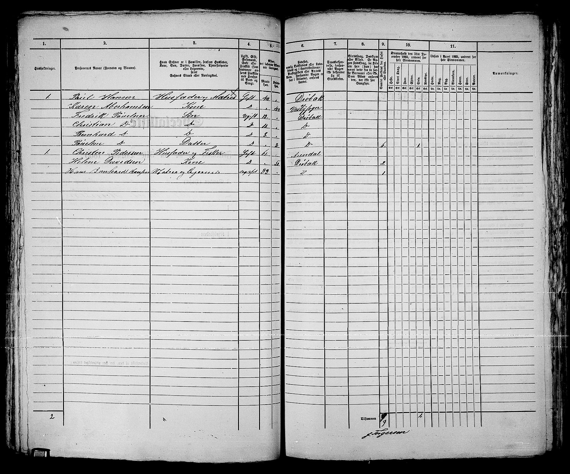 RA, 1865 census for Drøbak/Drøbak, 1865, p. 239