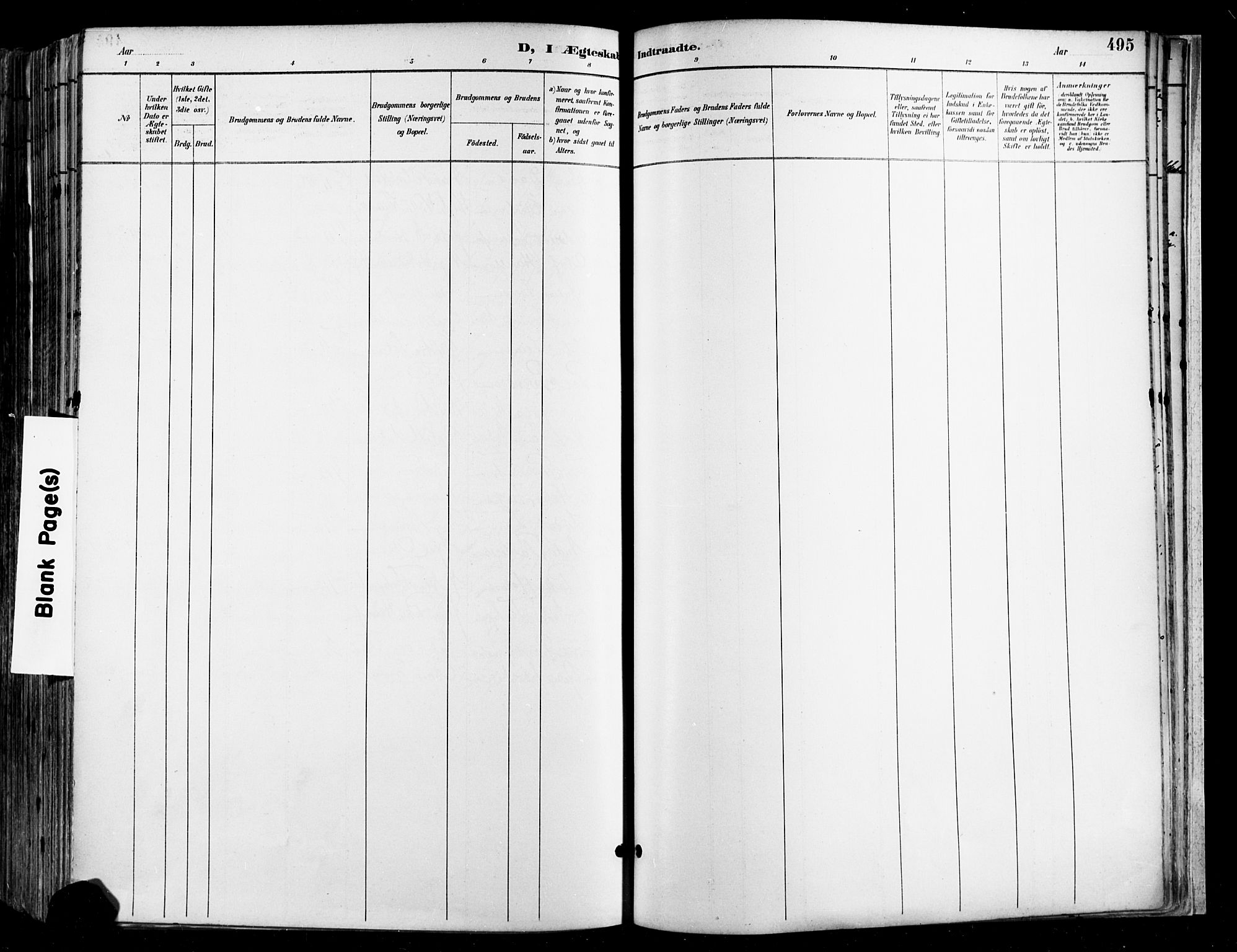 Halden prestekontor Kirkebøker, SAO/A-10909/F/Fa/L0013: Parish register (official) no. I 13, 1890-1906, p. 495