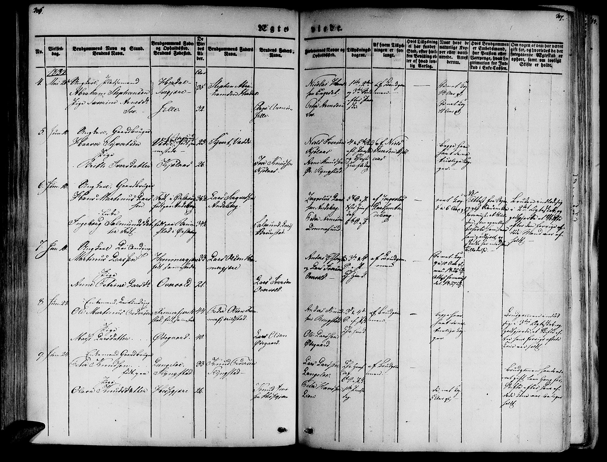 Ministerialprotokoller, klokkerbøker og fødselsregistre - Møre og Romsdal, AV/SAT-A-1454/520/L0274: Parish register (official) no. 520A04, 1827-1864, p. 310-311