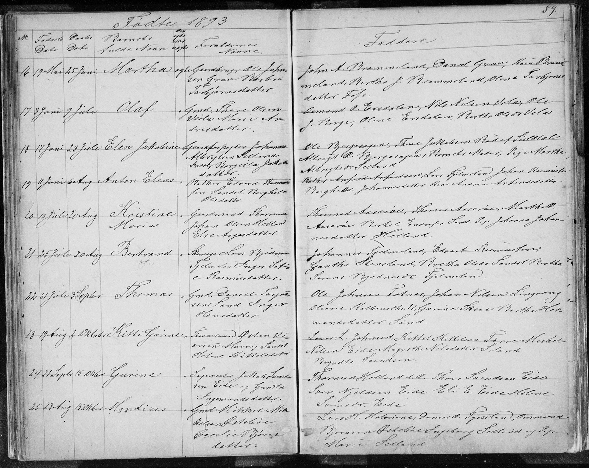 Sand sokneprestkontor, AV/SAST-A-101848/01/IV/L0003: Parish register (copy) no. B 3, 1872-1935, p. 59