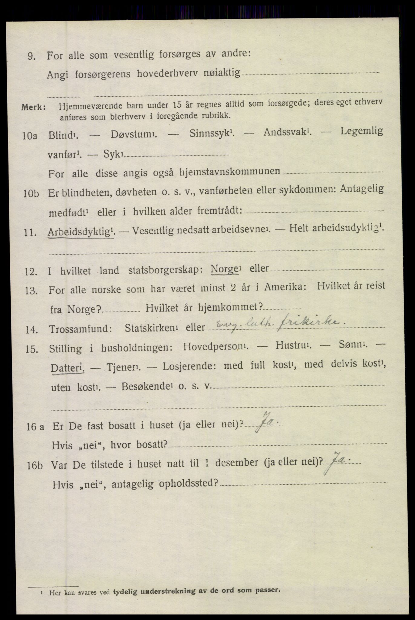 SAK, 1920 census for Øyestad, 1920, p. 3617
