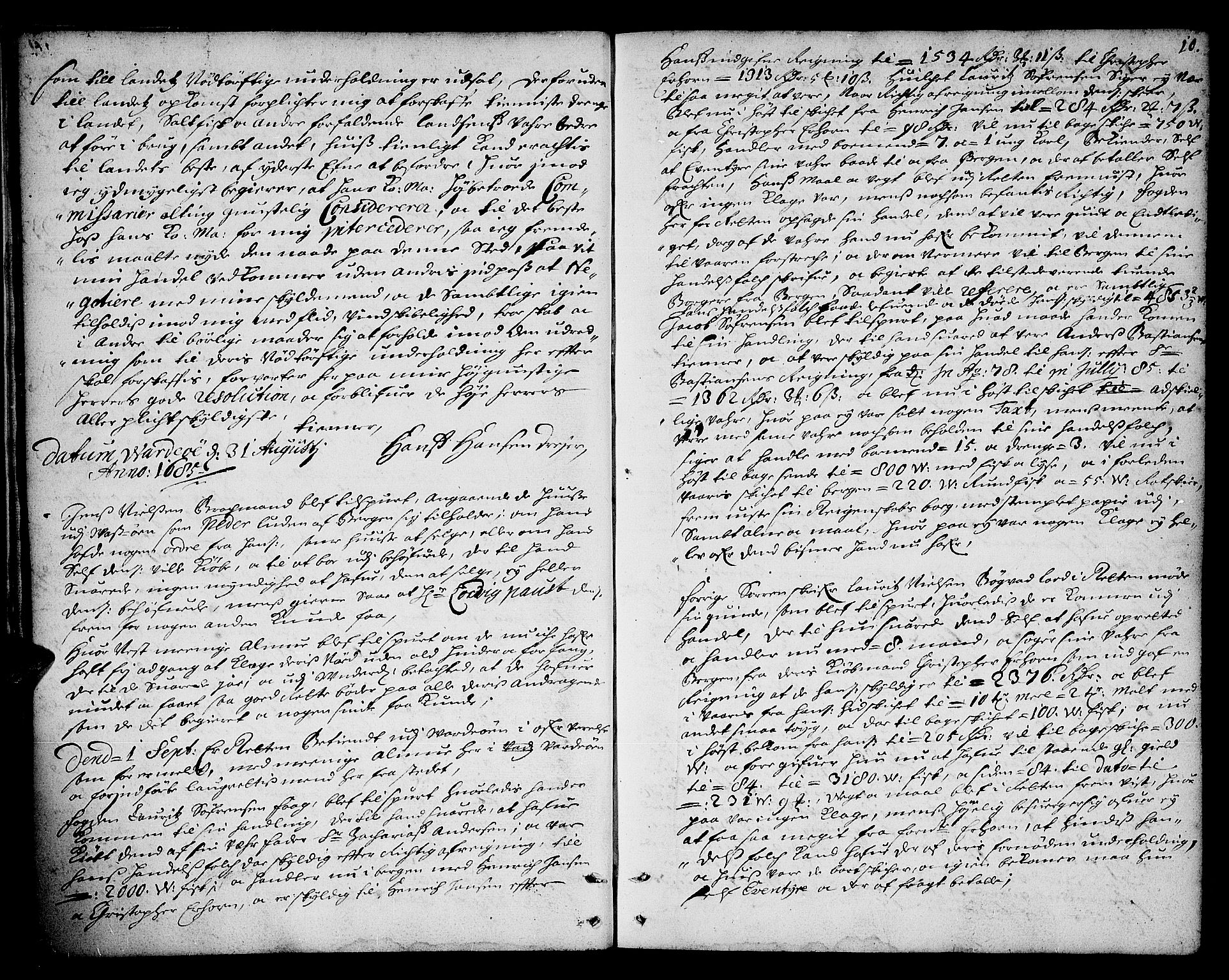 Finnmark sorenskriveri, AV/SATØ-S-0053/F/Fa/L0021: Justisprotokoller, 1685-1688, p. 9b-10a