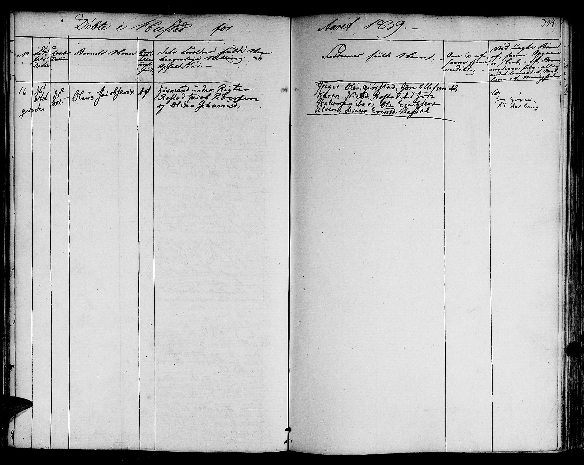 Ministerialprotokoller, klokkerbøker og fødselsregistre - Nord-Trøndelag, SAT/A-1458/730/L0277: Parish register (official) no. 730A06 /3, 1830-1839, p. 394