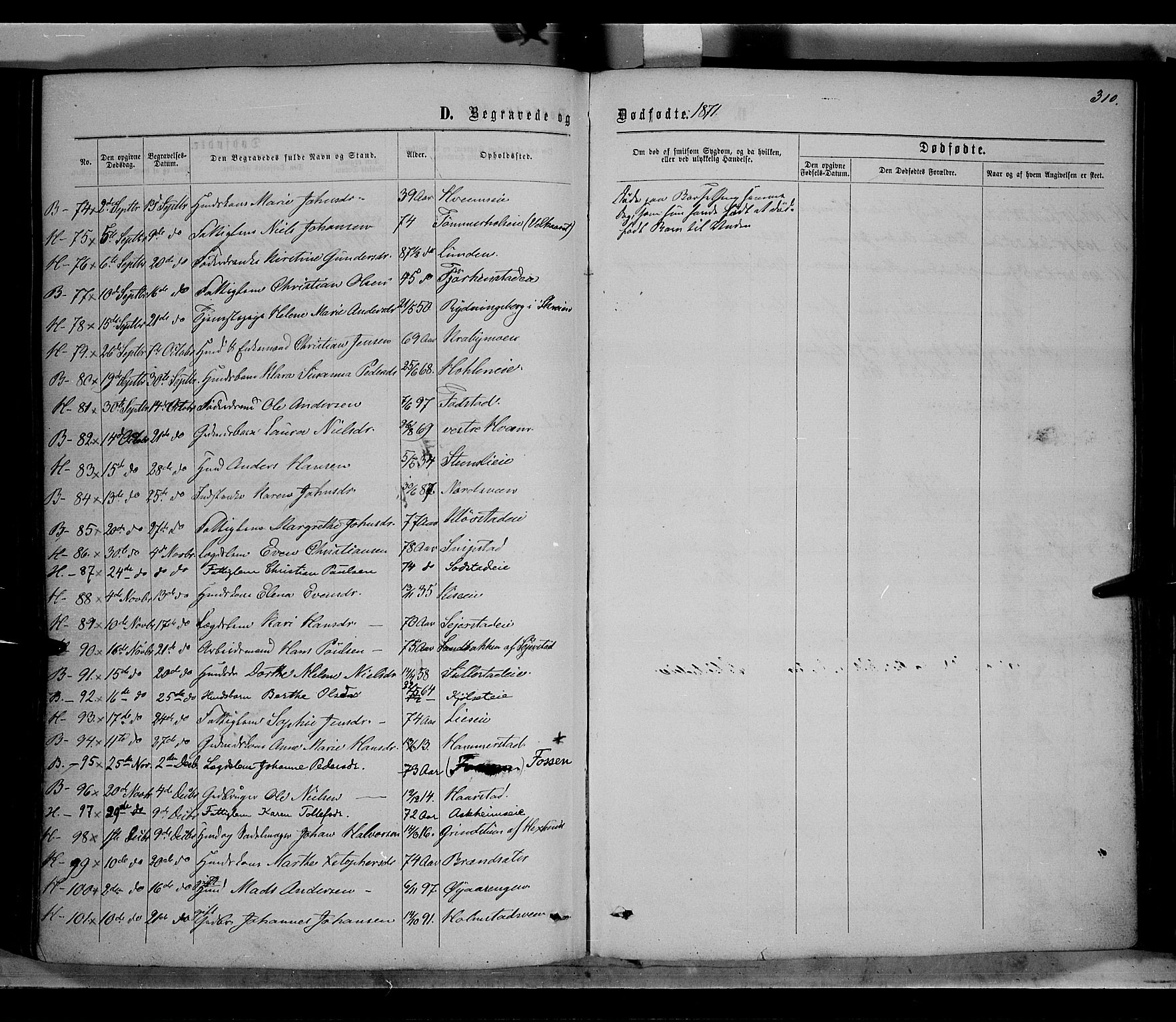 Østre Toten prestekontor, SAH/PREST-104/H/Ha/Haa/L0005: Parish register (official) no. 5, 1866-1877, p. 310