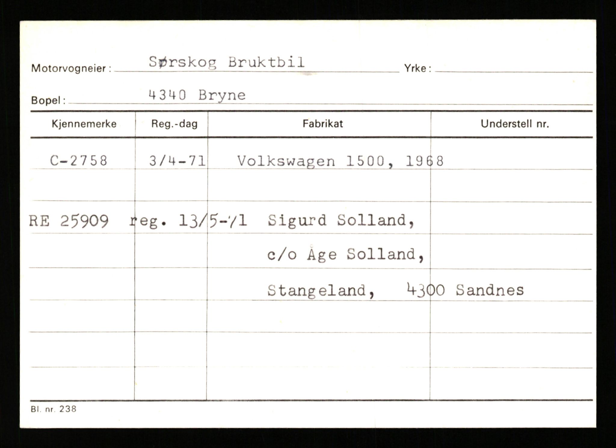 Stavanger trafikkstasjon, AV/SAST-A-101942/0/G/L0001: Registreringsnummer: 0 - 5782, 1930-1971, p. 1875