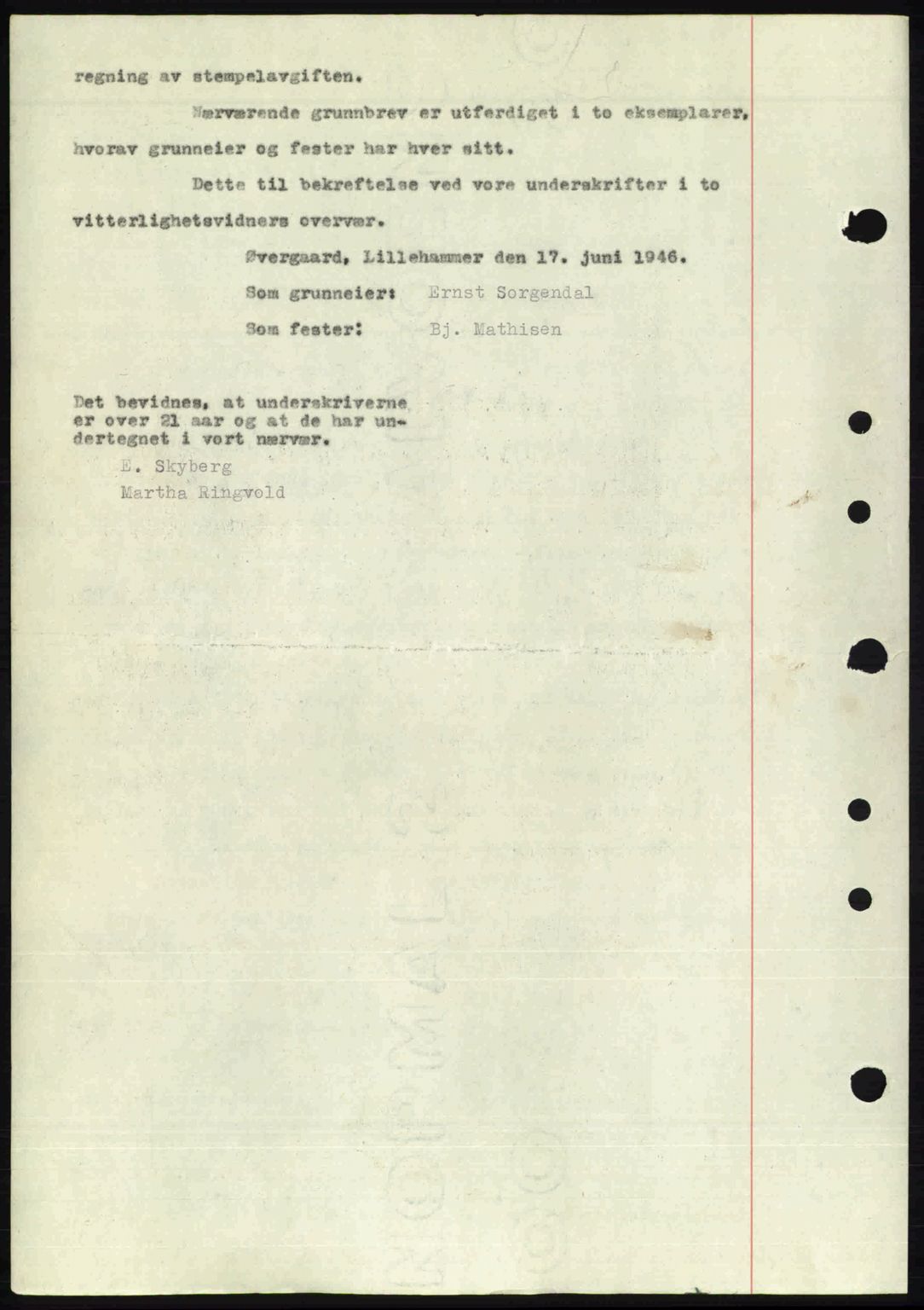 Sør-Gudbrandsdal tingrett, SAH/TING-004/H/Hb/Hbd/L0015: Mortgage book no. A15, 1945-1946, Diary no: : 636/1946