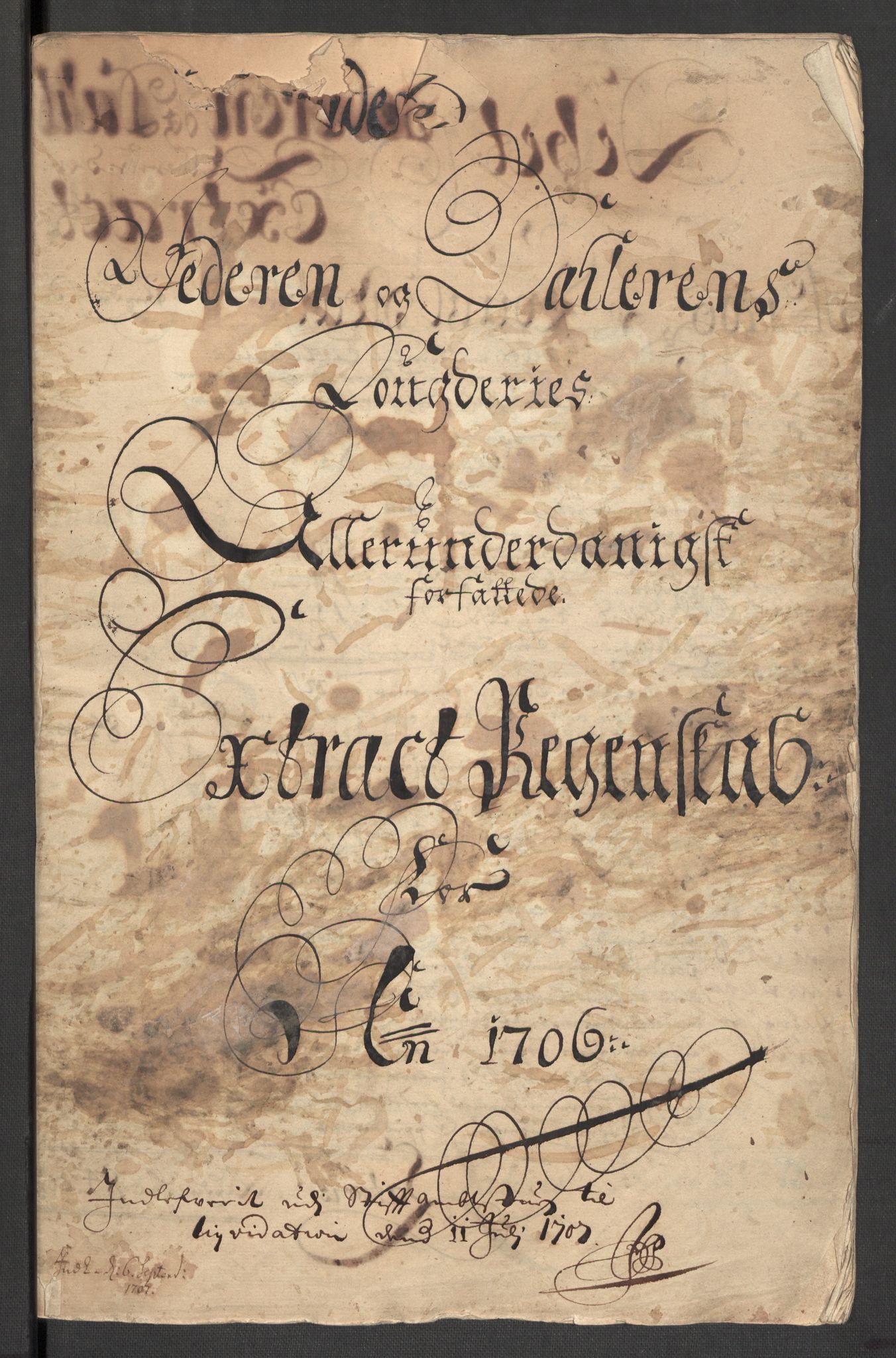 Rentekammeret inntil 1814, Reviderte regnskaper, Fogderegnskap, AV/RA-EA-4092/R46/L2733: Fogderegnskap Jæren og Dalane, 1705-1708, p. 128