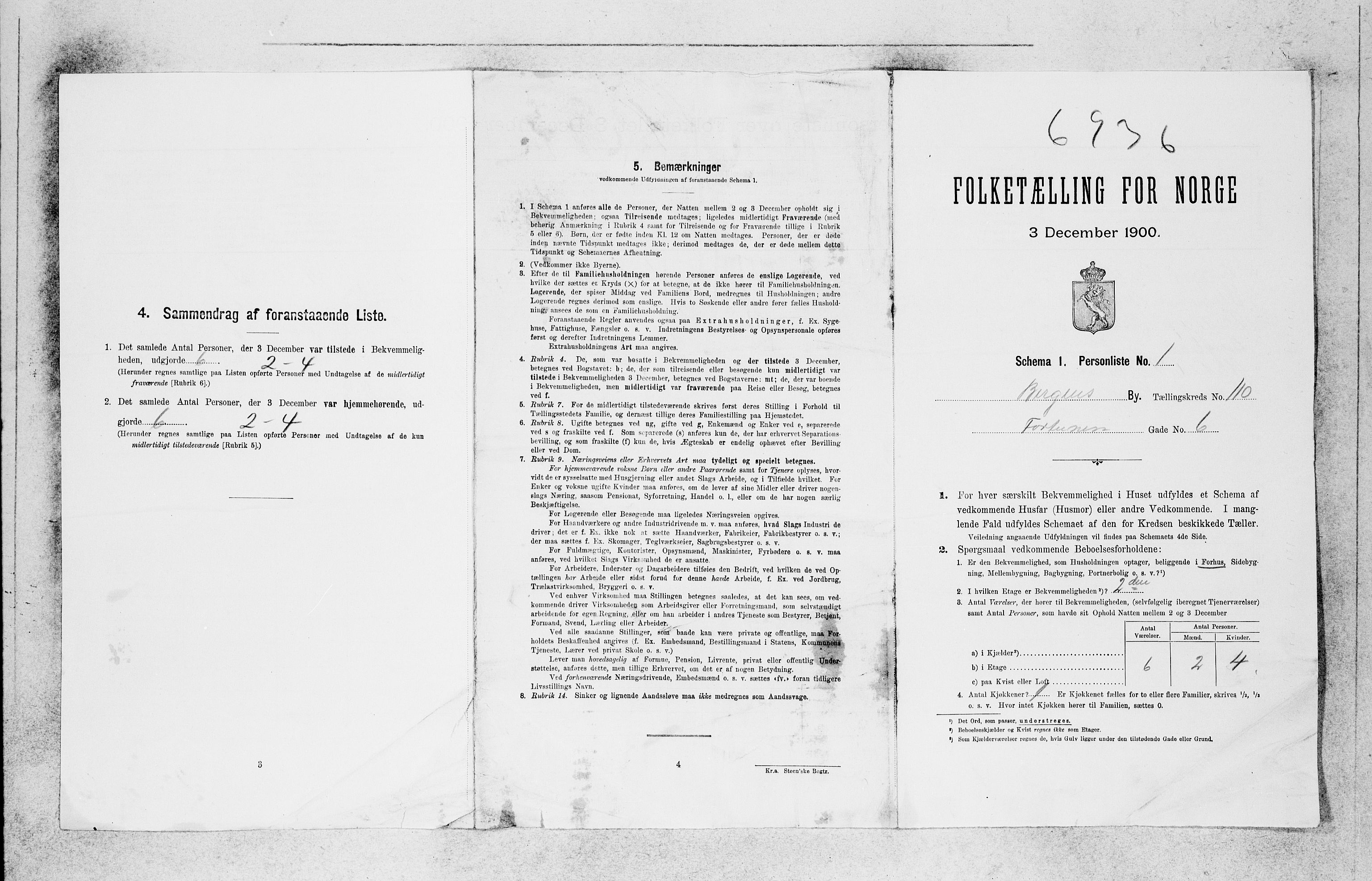 SAB, 1900 census for Bergen, 1900, p. 22815