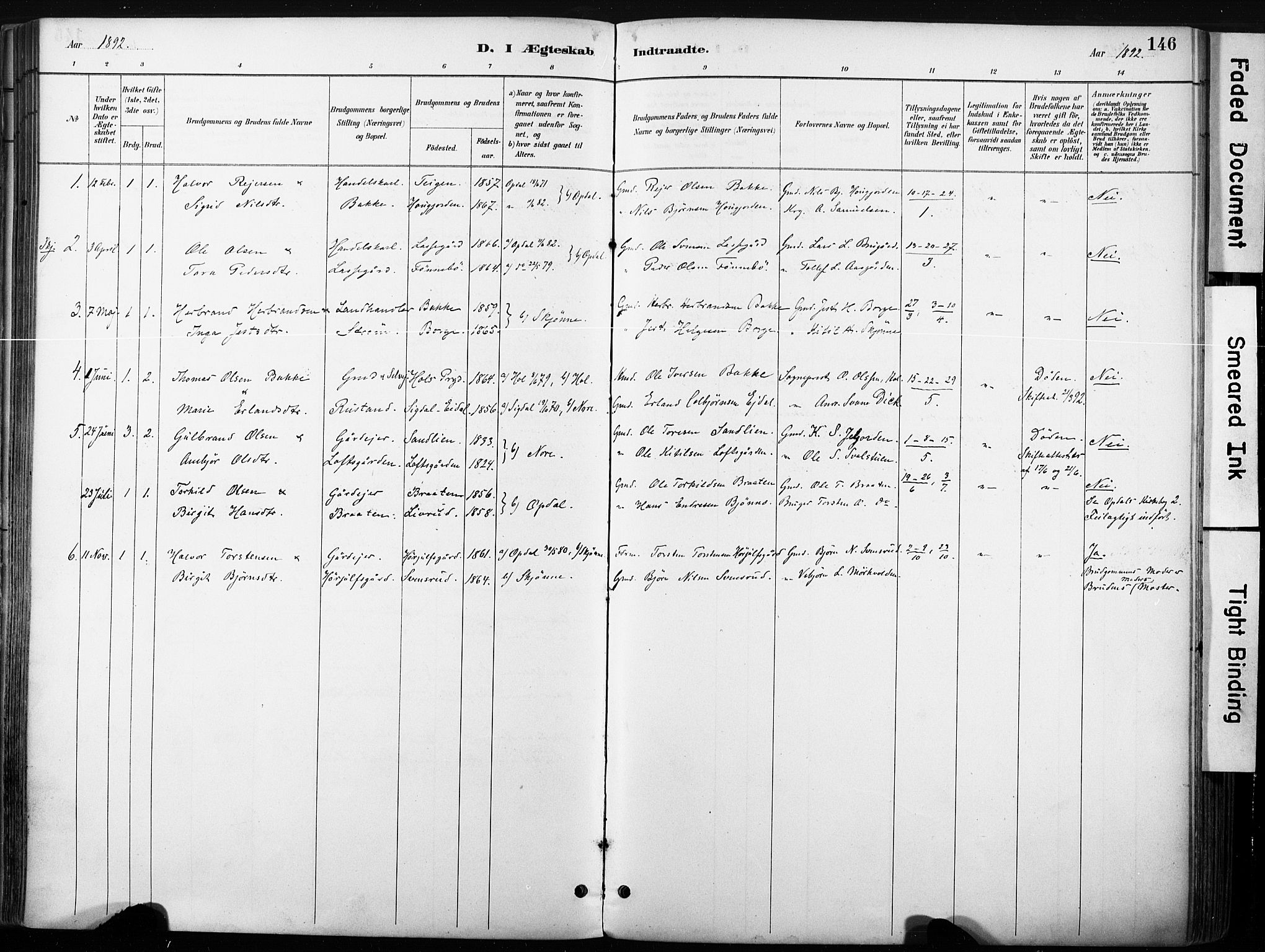 Nore kirkebøker, SAKO/A-238/F/Fb/L0002: Parish register (official) no. II 2, 1886-1906, p. 146