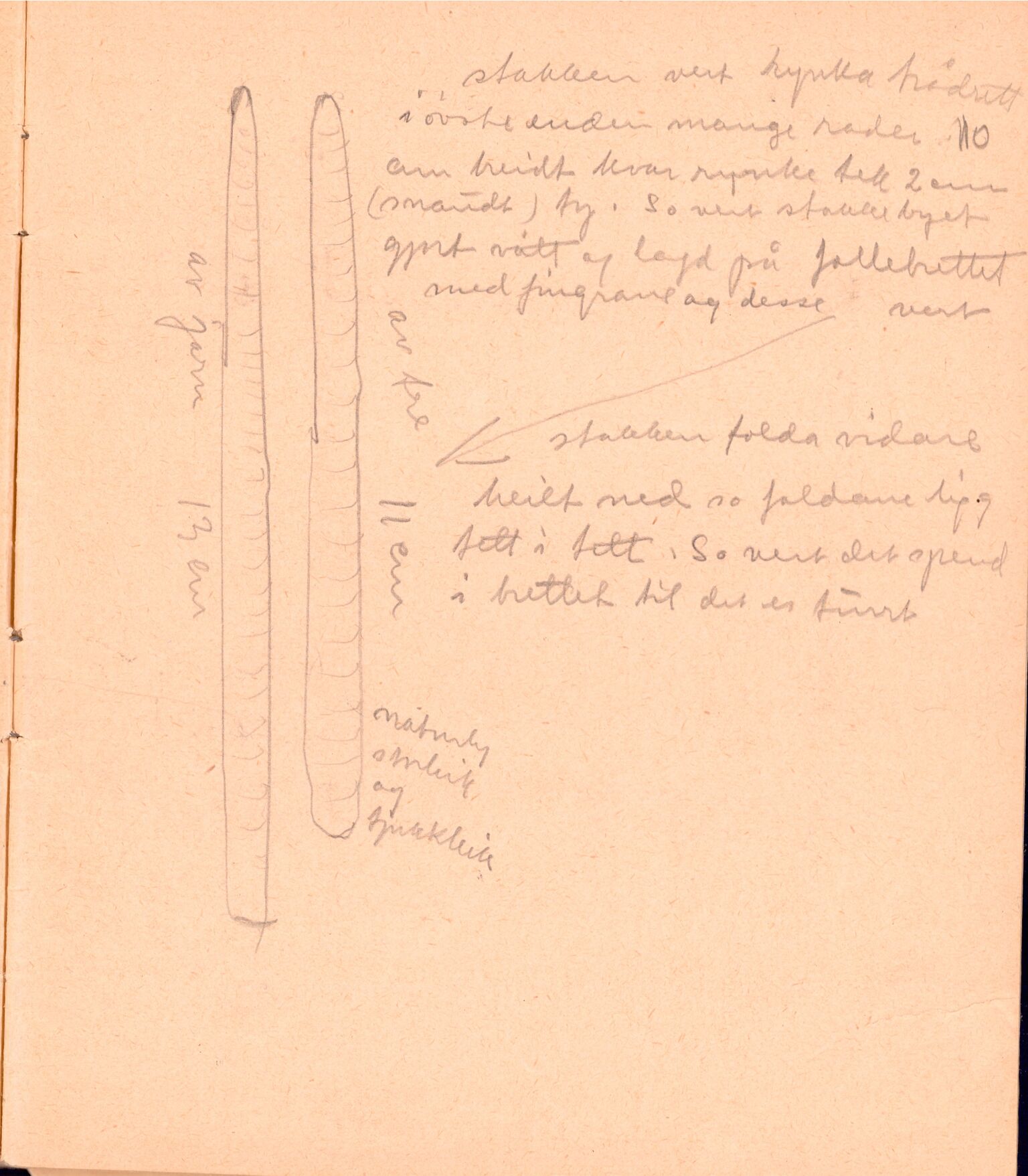 Samling etter Klara Semb, NSFF/KS/A/006: Kladdebok med oppteikning om bunad og dans, 1884-1970