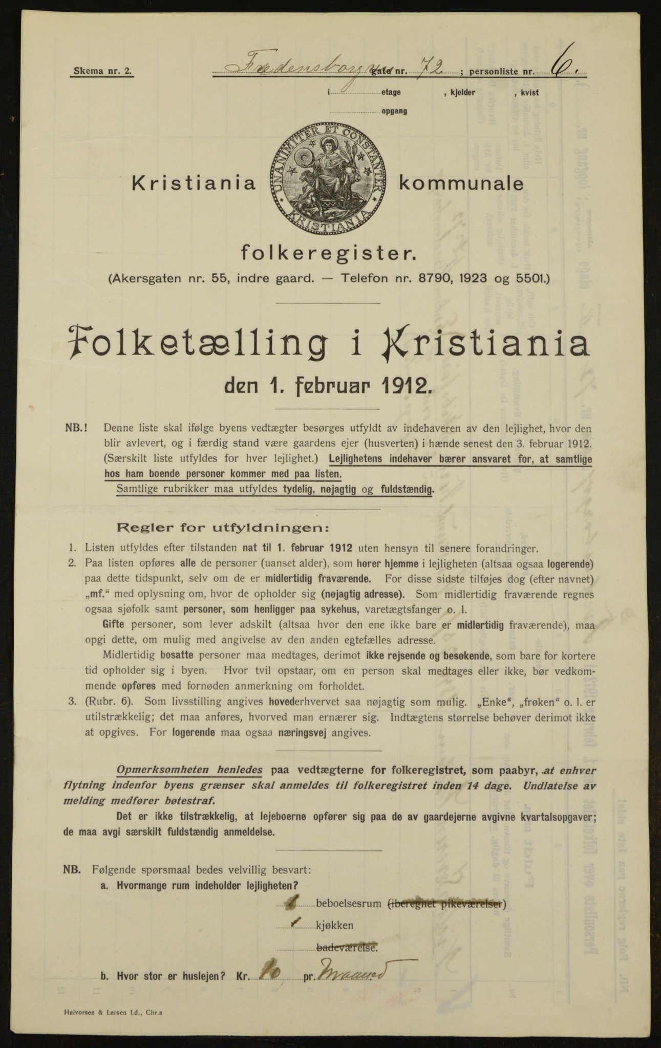 OBA, Municipal Census 1912 for Kristiania, 1912, p. 26537